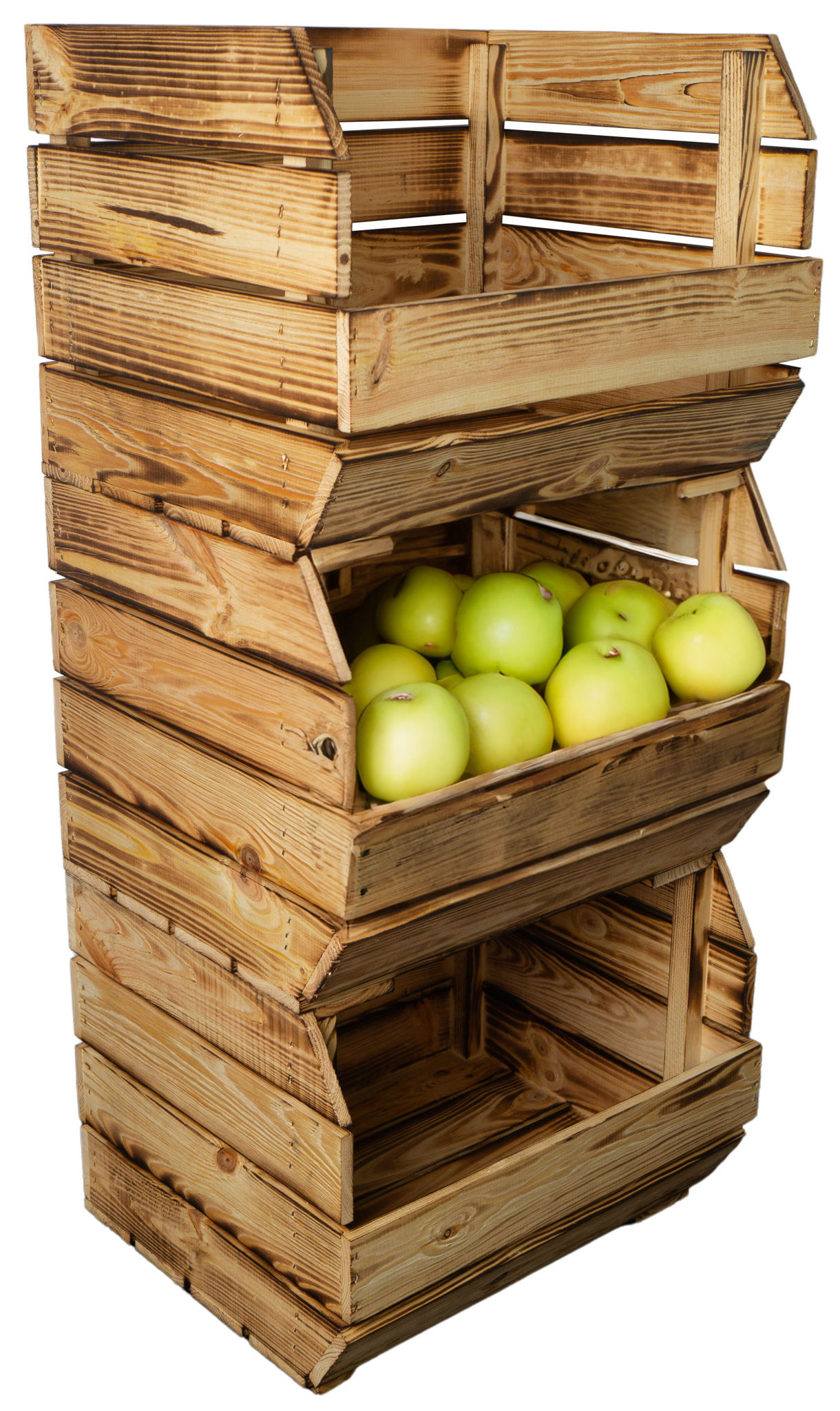 3er Set Küchenregal Olaf 40x33x30 cm in geflammt