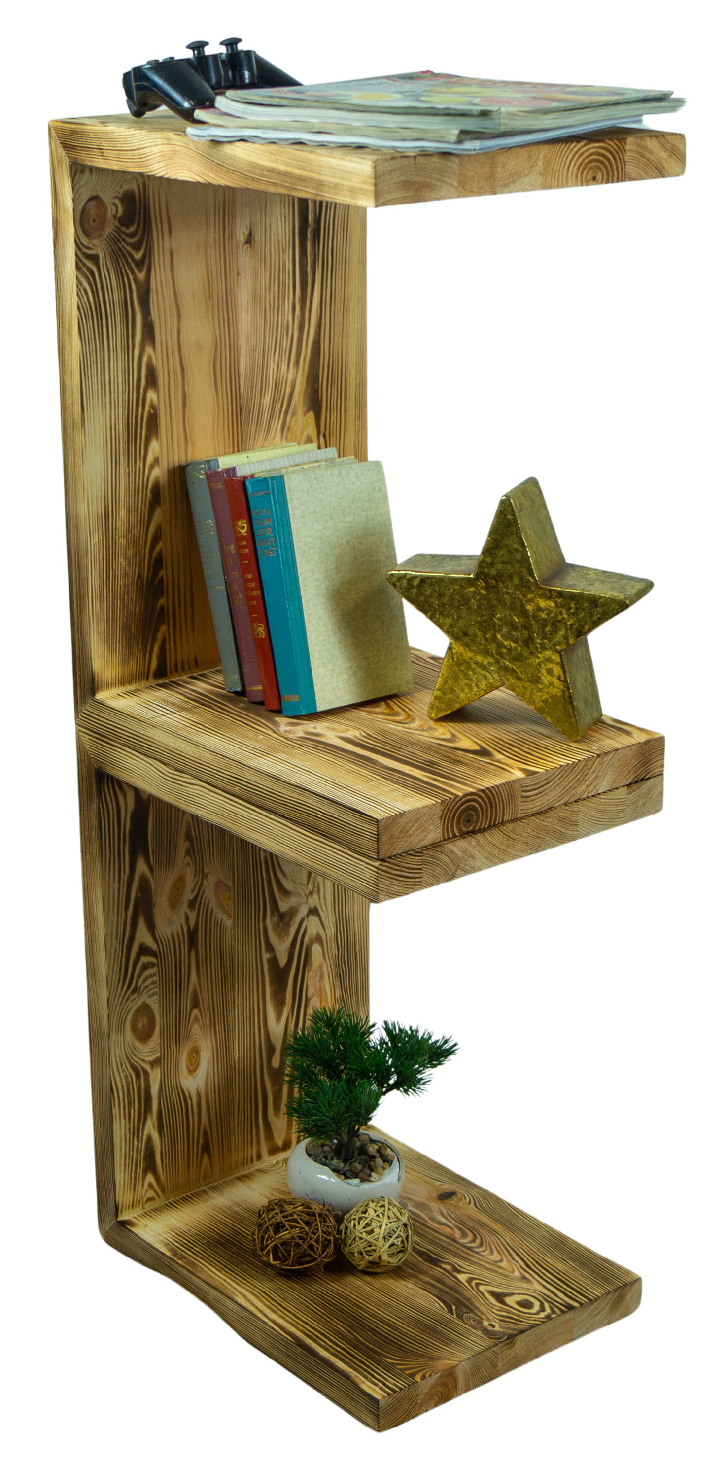 Beistelltisch 50x40x30cm Sitzhocker in geflammt