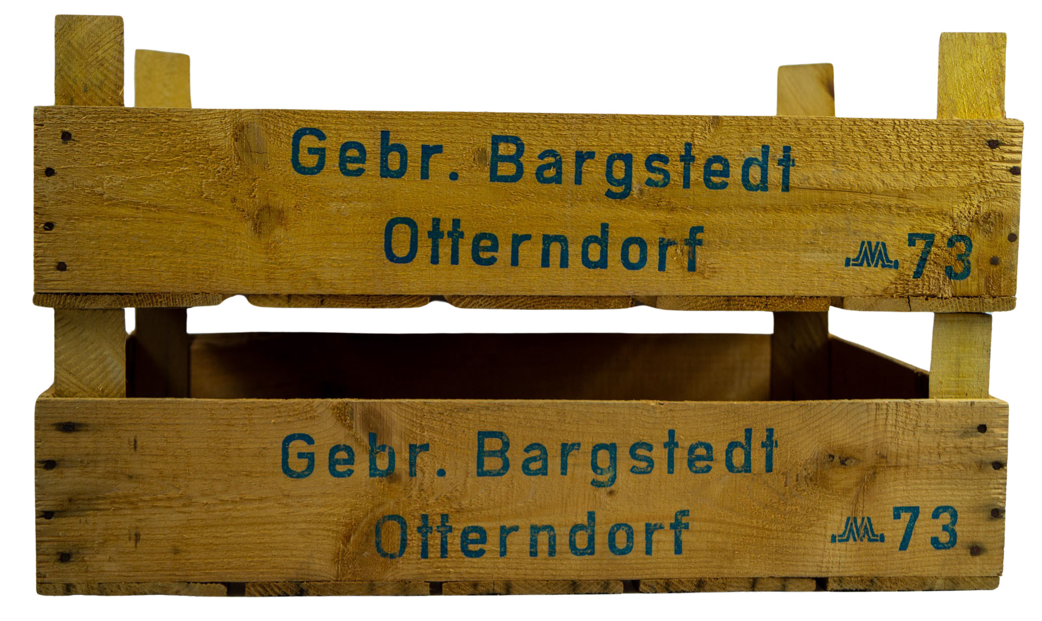 4er Set Helle Kirschsteige 54x42x16cm Holzsteige Holzkiste Vintage Obstschale