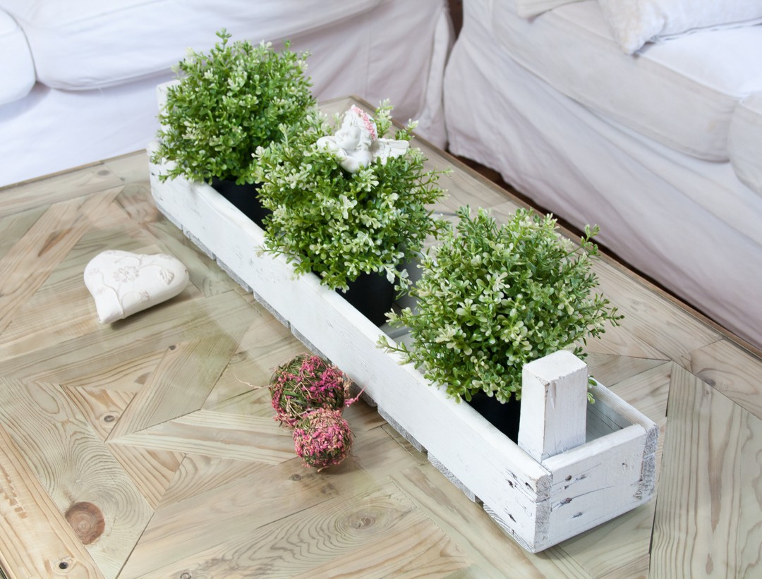 Blumensteige Shabby weiss 1/8  50x12,5 x16cm