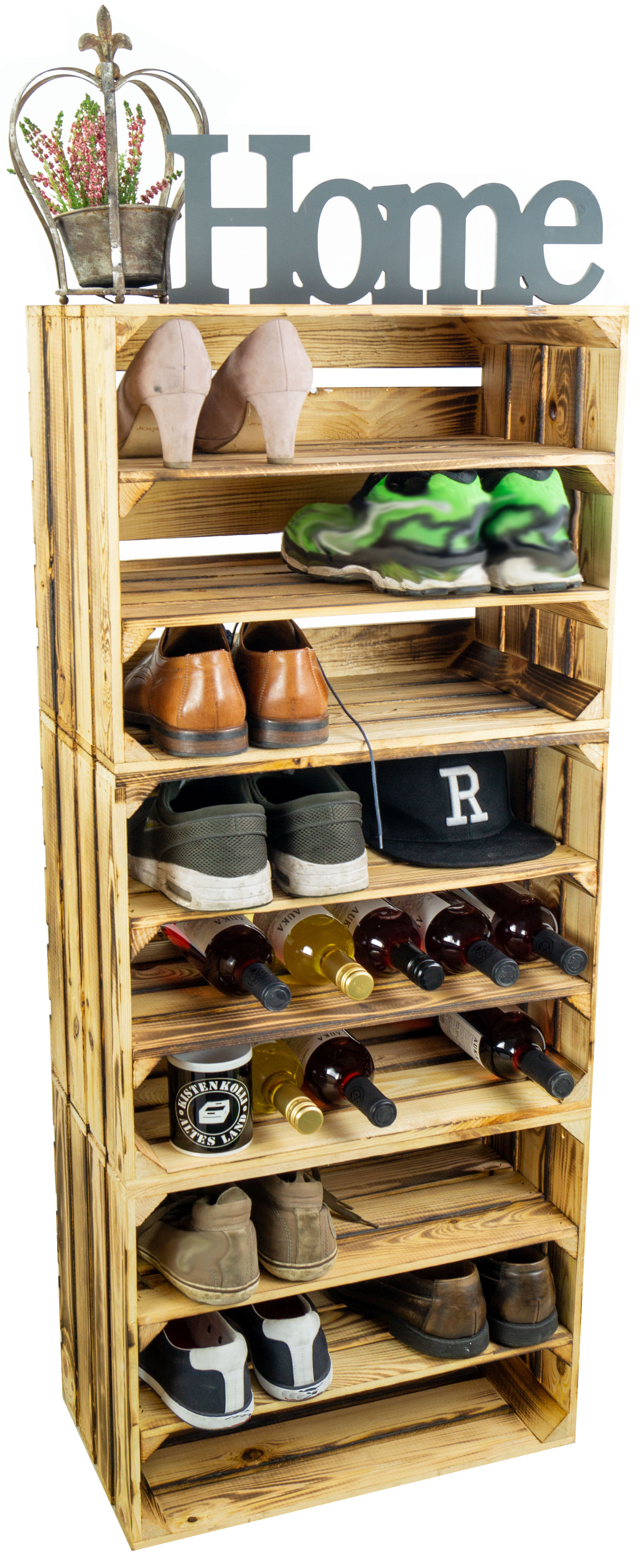 3er set Regalkiste geflammt "Johanna" doppelt geflammt LÄNGS