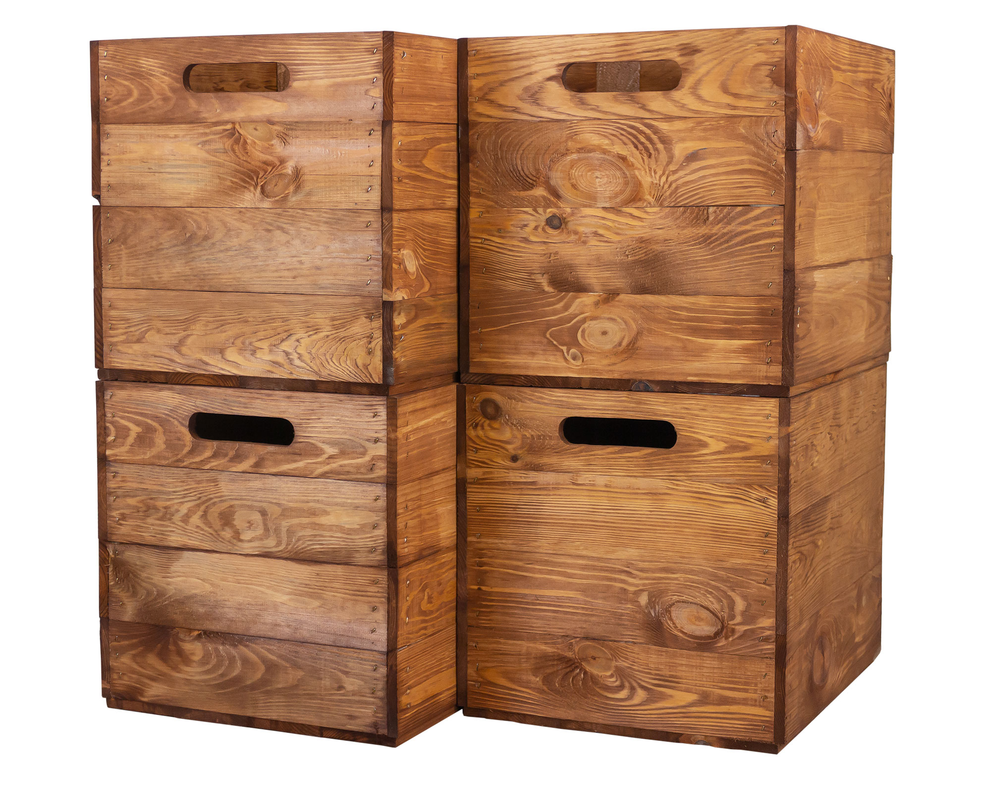 Boîte en bois Vintage Ochre convenant aux étagères Kallax et Expedit