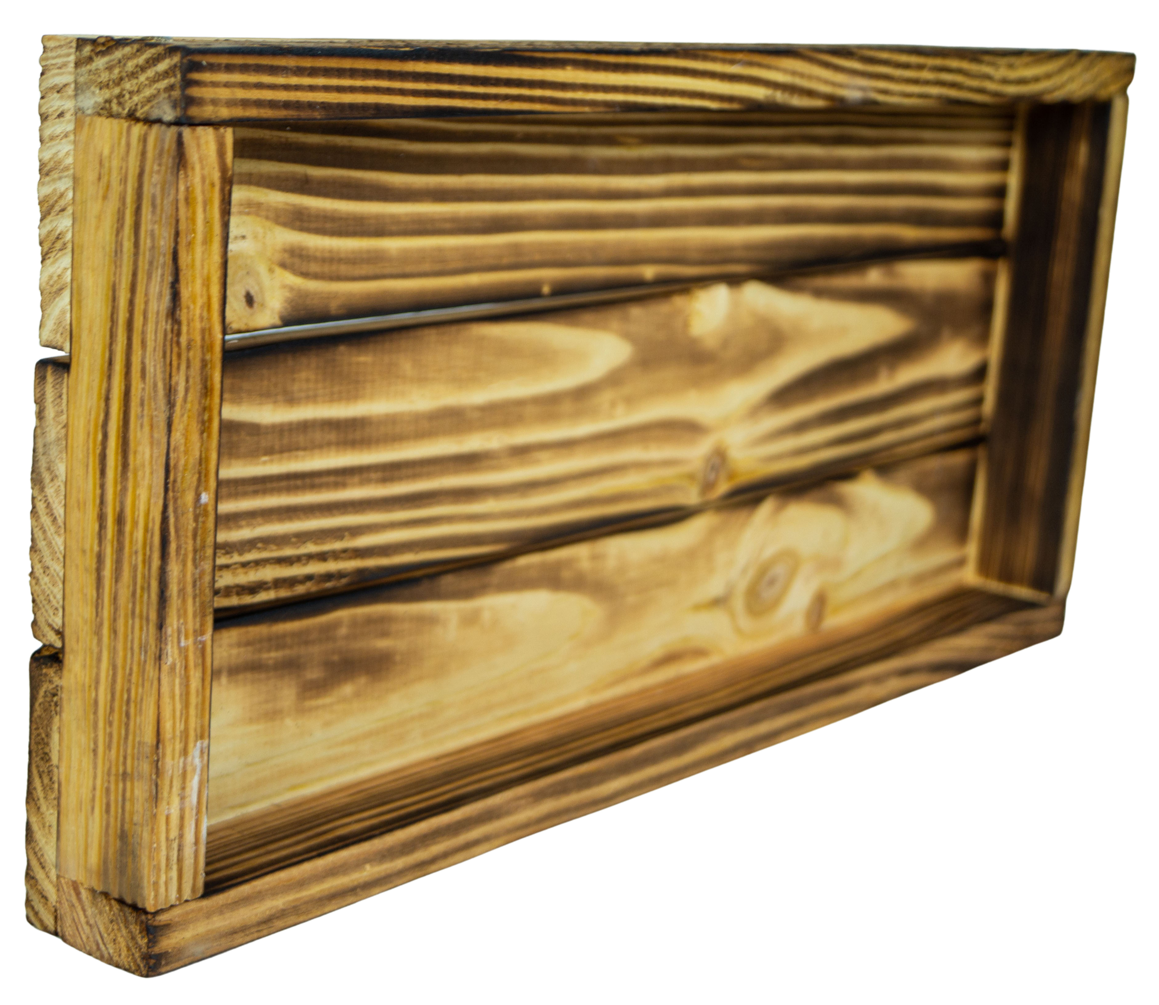 Kleines Dekotablett Emma 40x19x4cm in geflammt Schlüsselbox Aufbewahrung