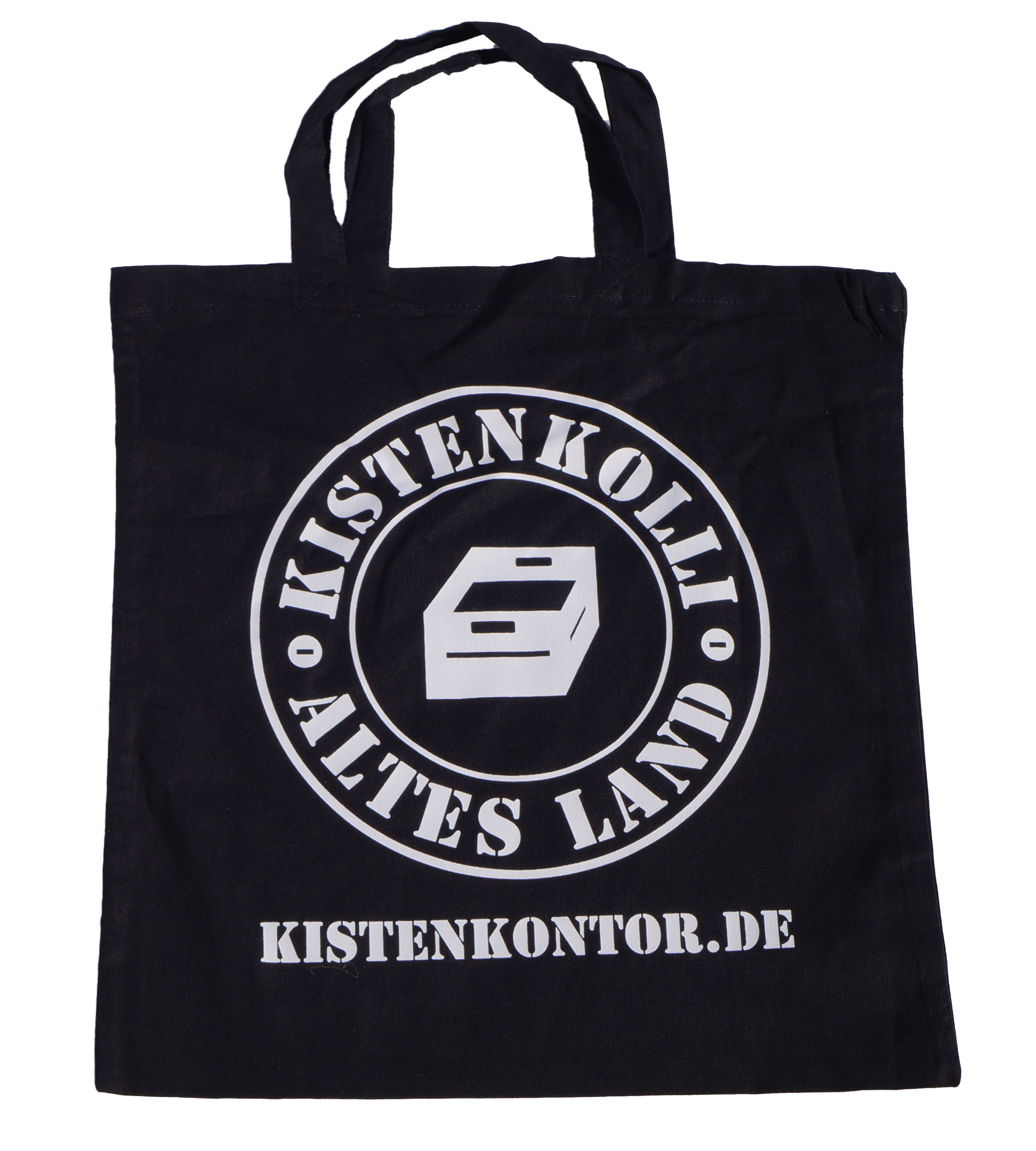 Leinenbeutel -schwarz Kistenkolli Logo