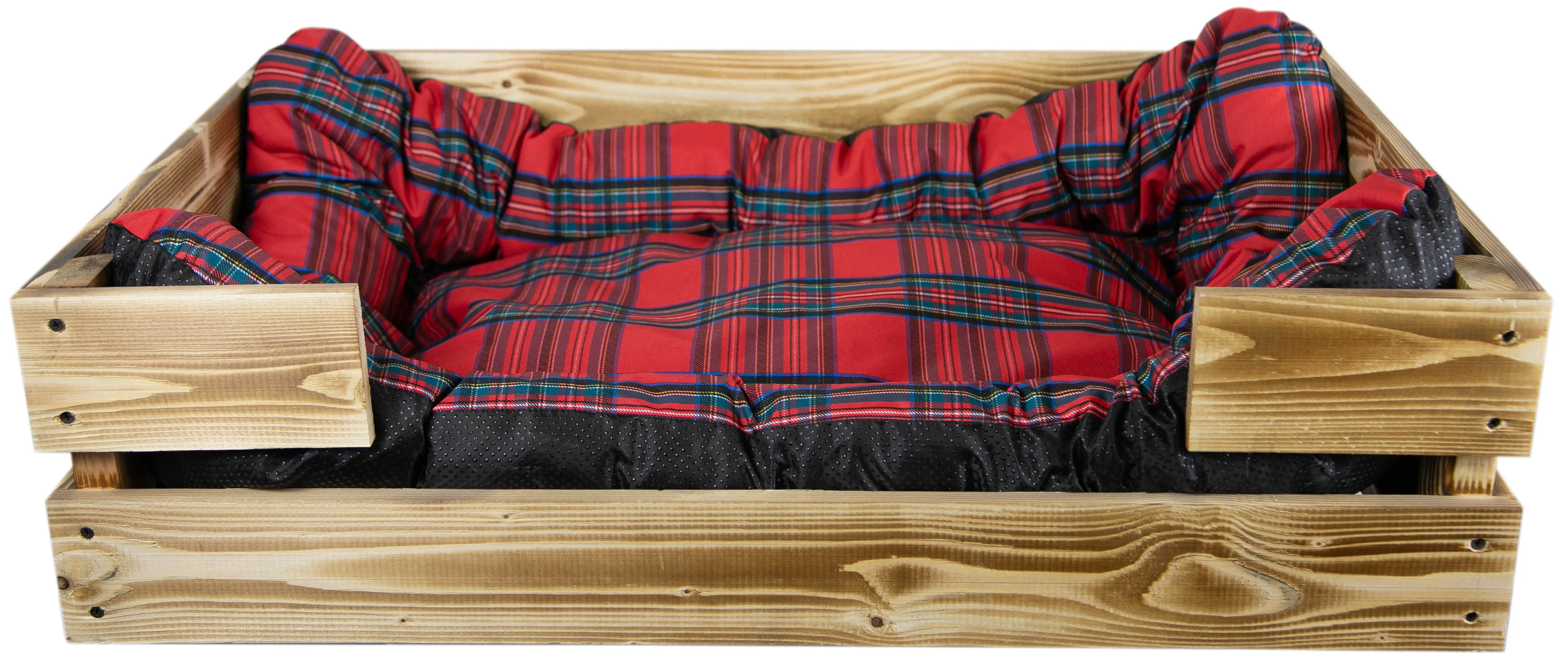 Hundebett Rocky geflammt mit Kissen 80x50x21cm