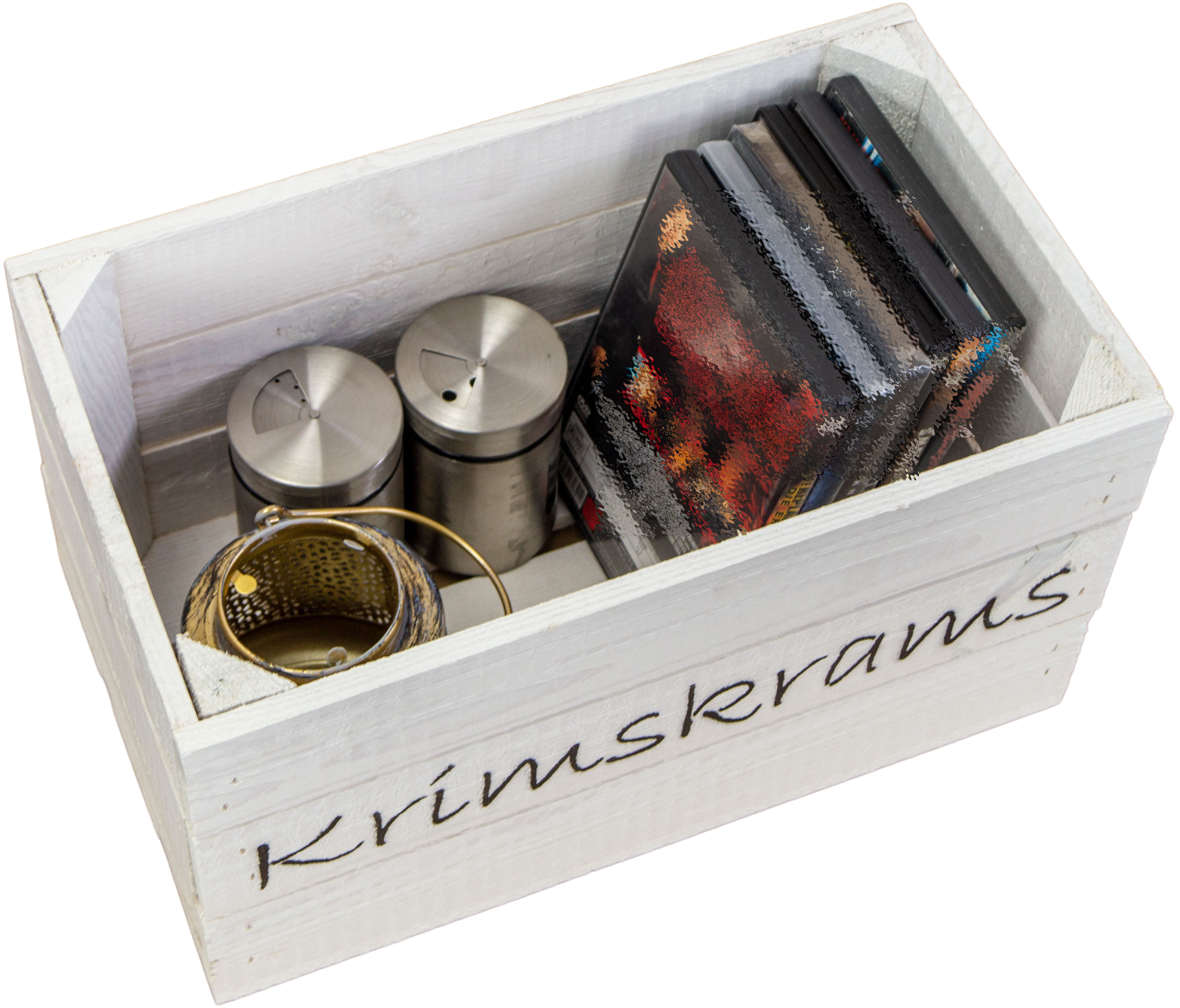 Holzkiste "Hilde" weiß Krimskrams