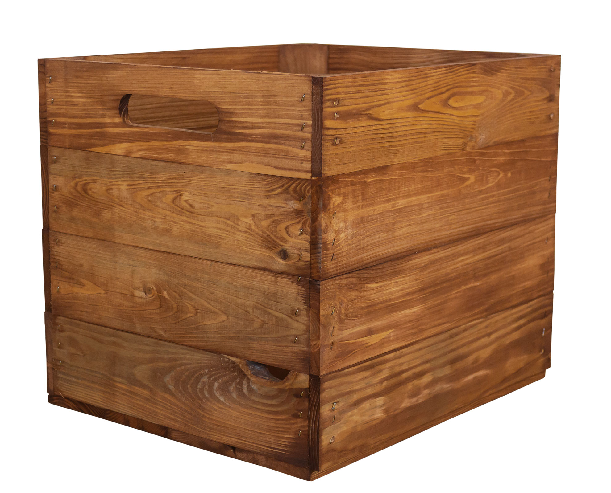 Boîte en bois Vintage Ochre convenant aux étagères Kallax et Expedit