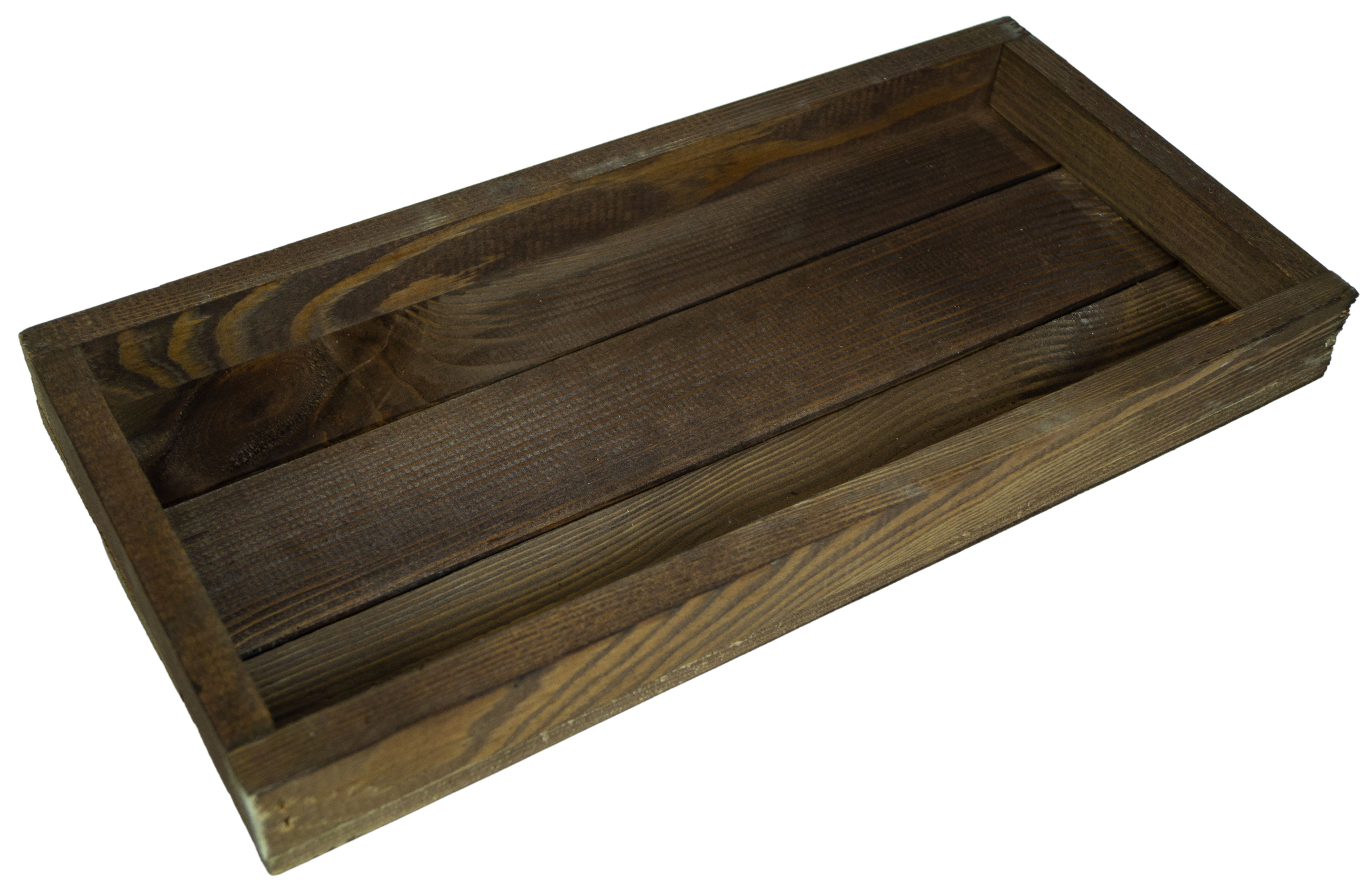 Kleines Dekotablett Emma 40x19x4cm in palisander
