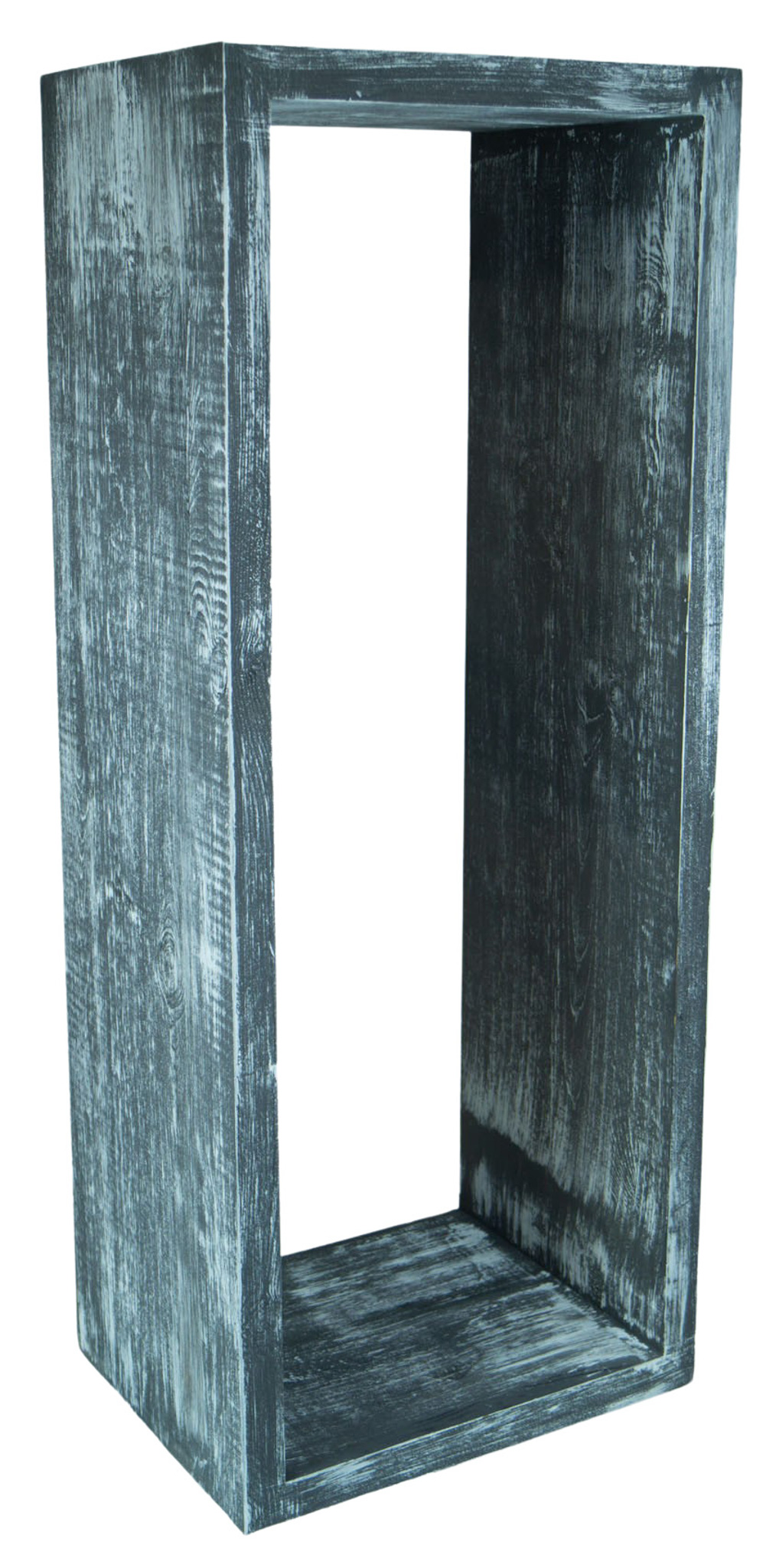 Lowboard in shabby schwarz 100x40x30cm aus Massivholz Vintage-Tisch rustikal