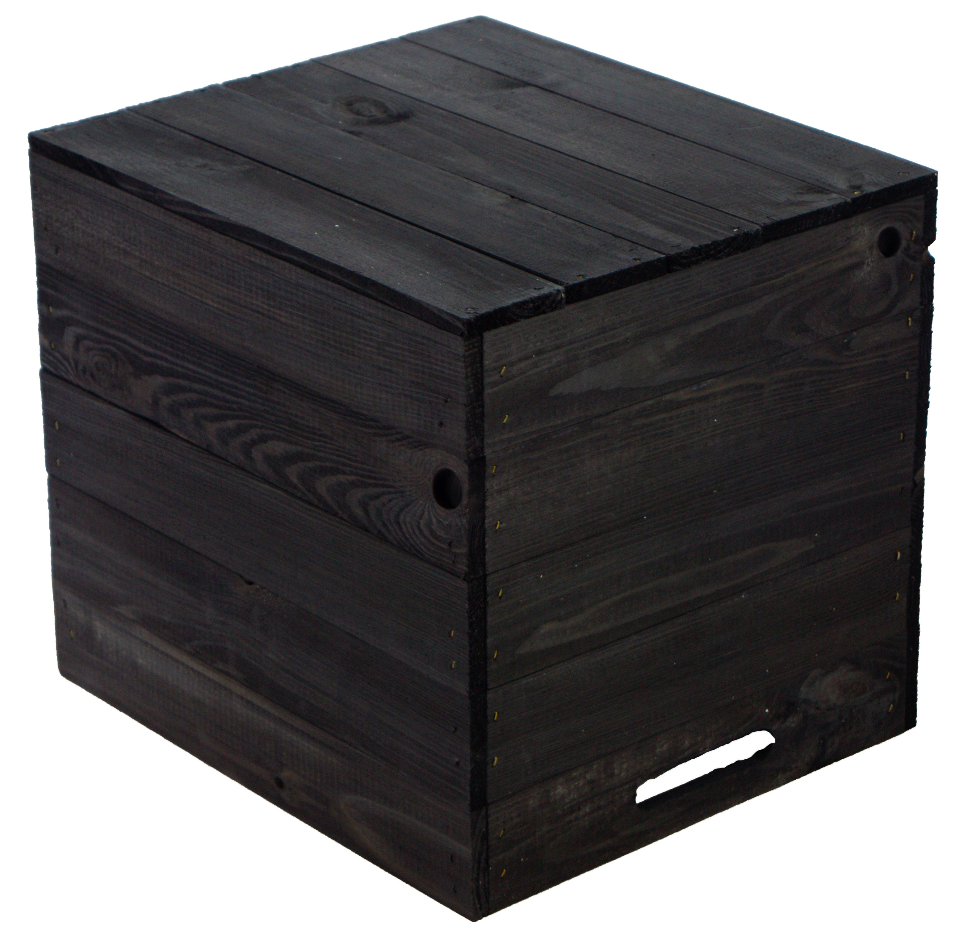 Boîte en bois noir émaillé convenant aux étagères Kallax et Expedit Insert pour étagère