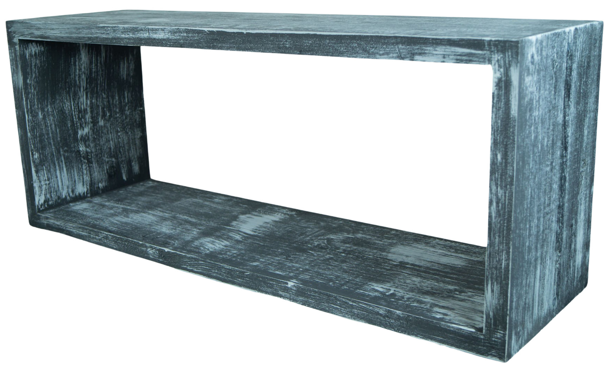 Lowboard in shabby schwarz 100x40x30cm aus Massivholz Vintage-Tisch rustikal
