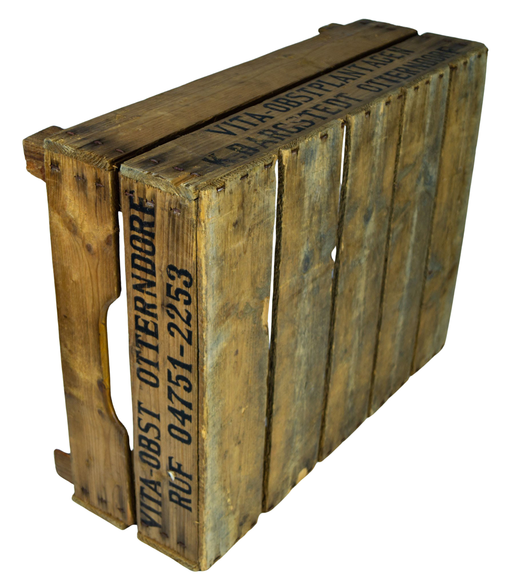 Dunkle Kirschsteige 54x42x22cm Holzsteige Holzkiste Vintage Obstschale