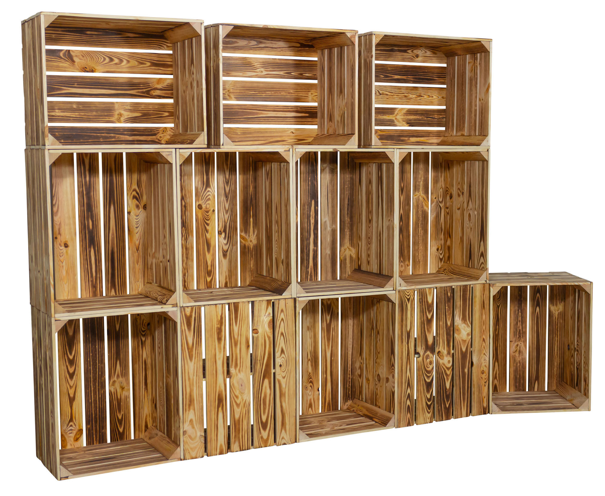 Grande étagère "Mammut" comme séparation de pièce ou étagère décorative/bibliothèque (Flammée)