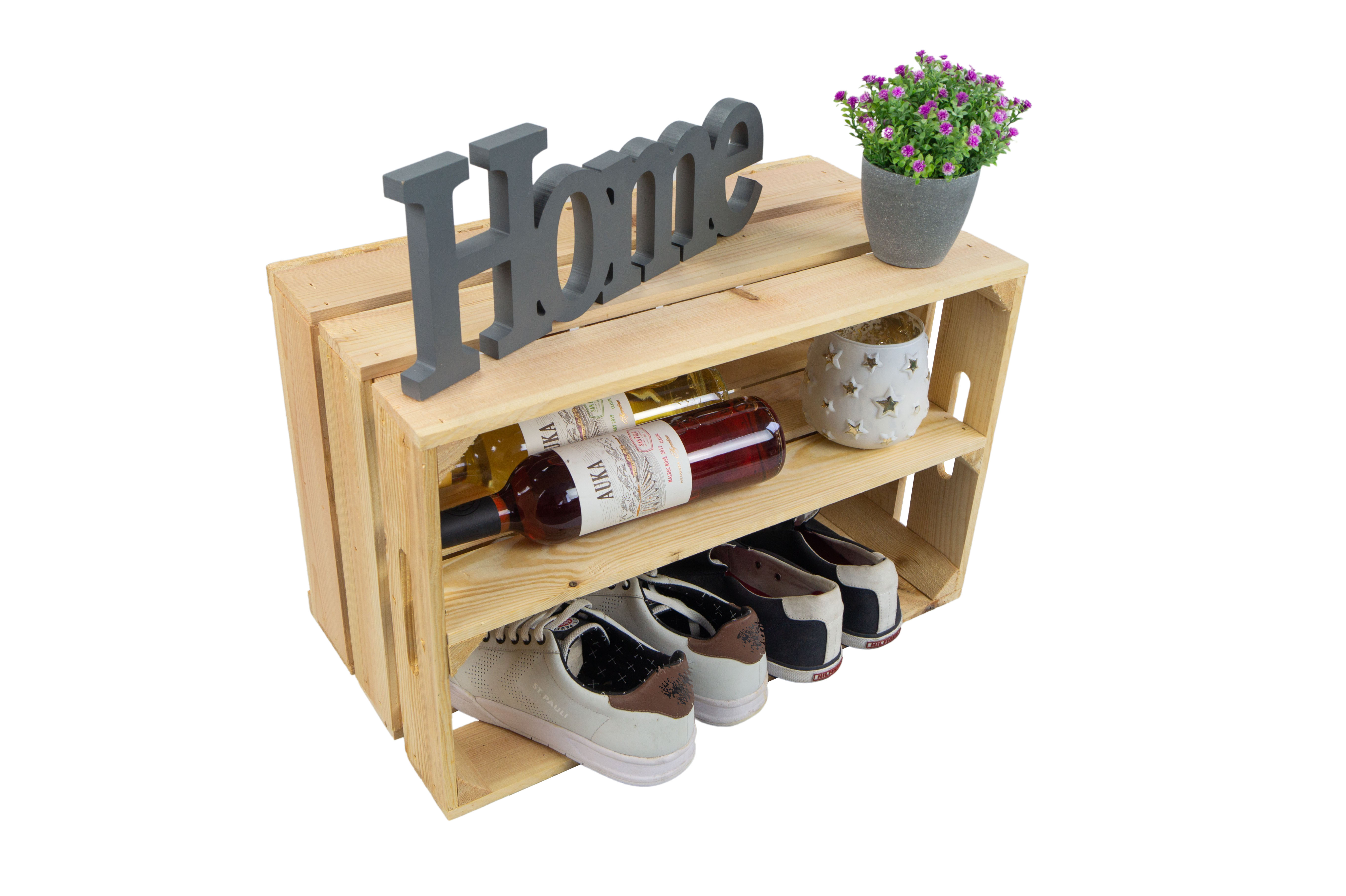 Obstkistenregal"Elfriede"  NEU Natur LÄNGS