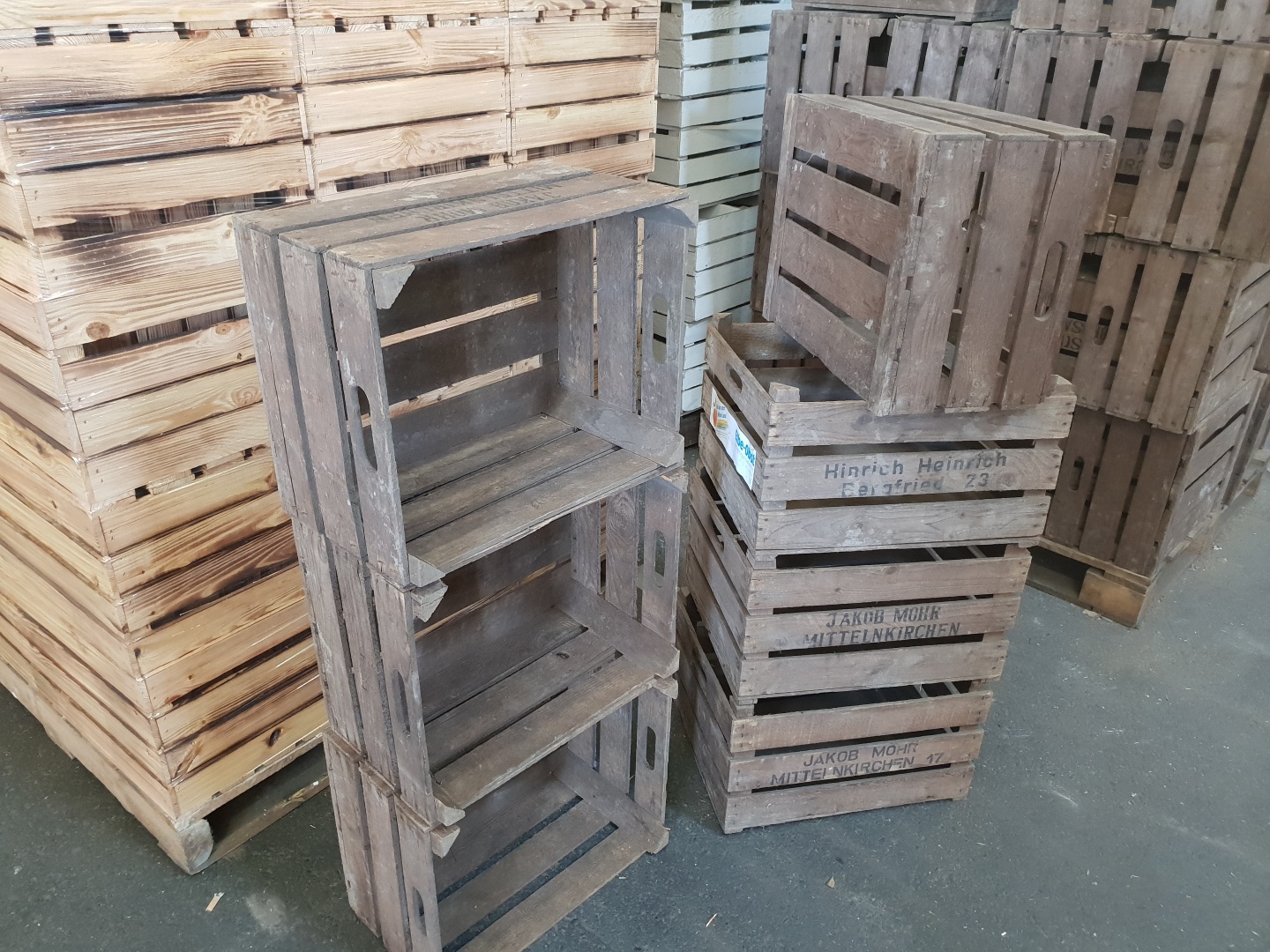 8er Set Vieux Cageot à Fruits " Rolf " Caisse à Vin Boîtes de Pommes Déstockage