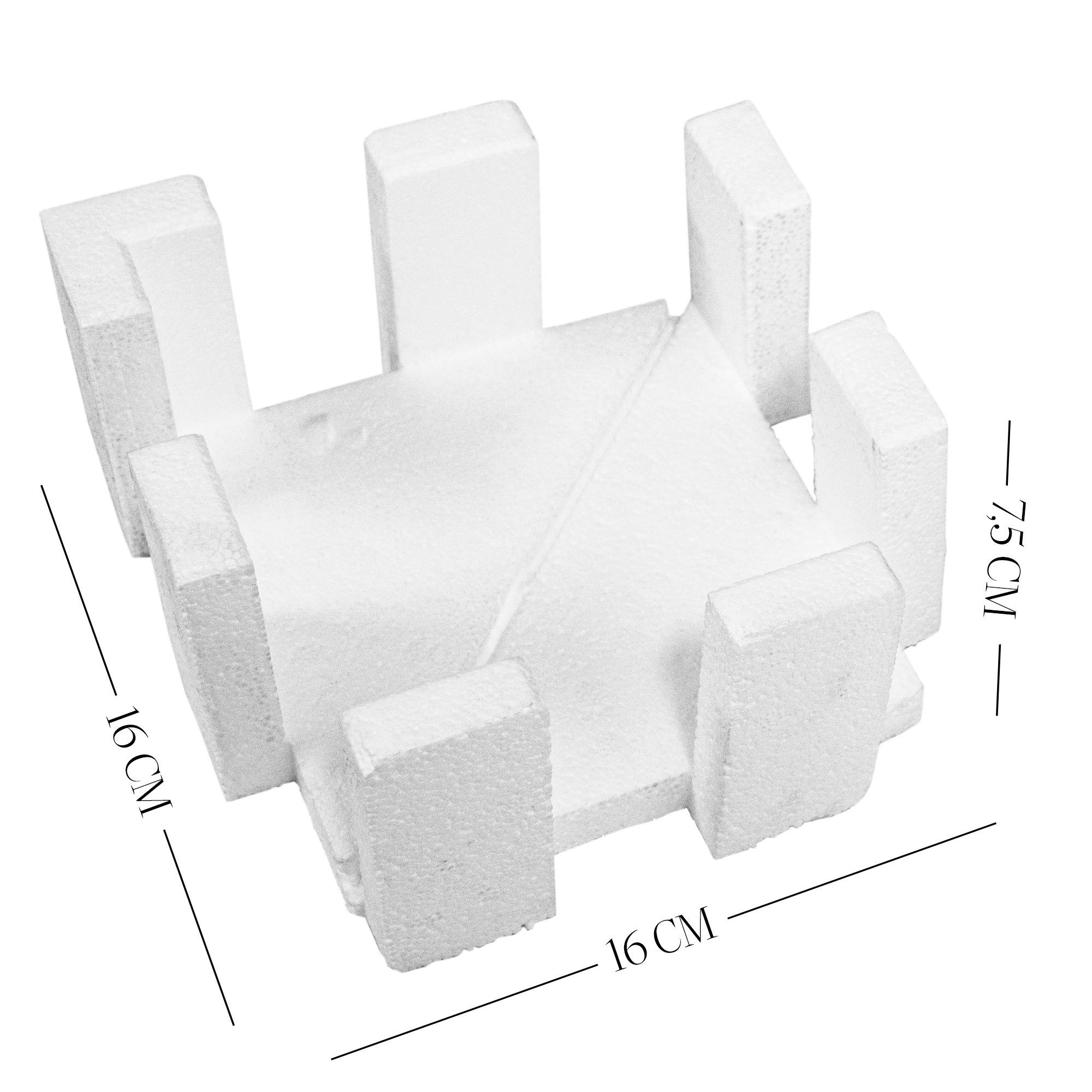 20er Set Styropor Kantenschutz Eckschutz 16  x 16 x 7,5 - Optimaler Schutz für empfindliche Ecken