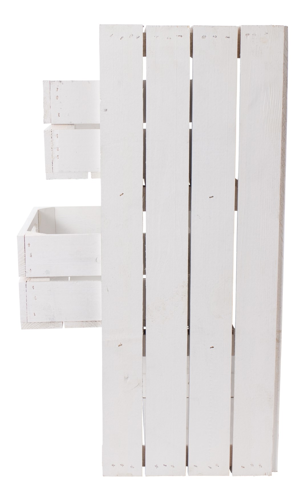 Regalkiste "Willi" in weiß mit zwei Schubladen 68x40x31