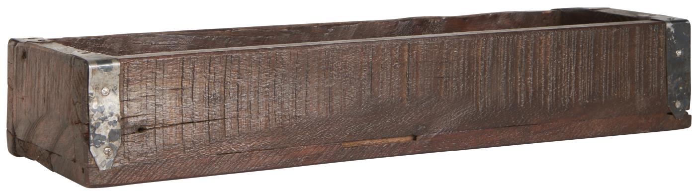 schmale Ziegelform Kiste mit Metallbeschlag