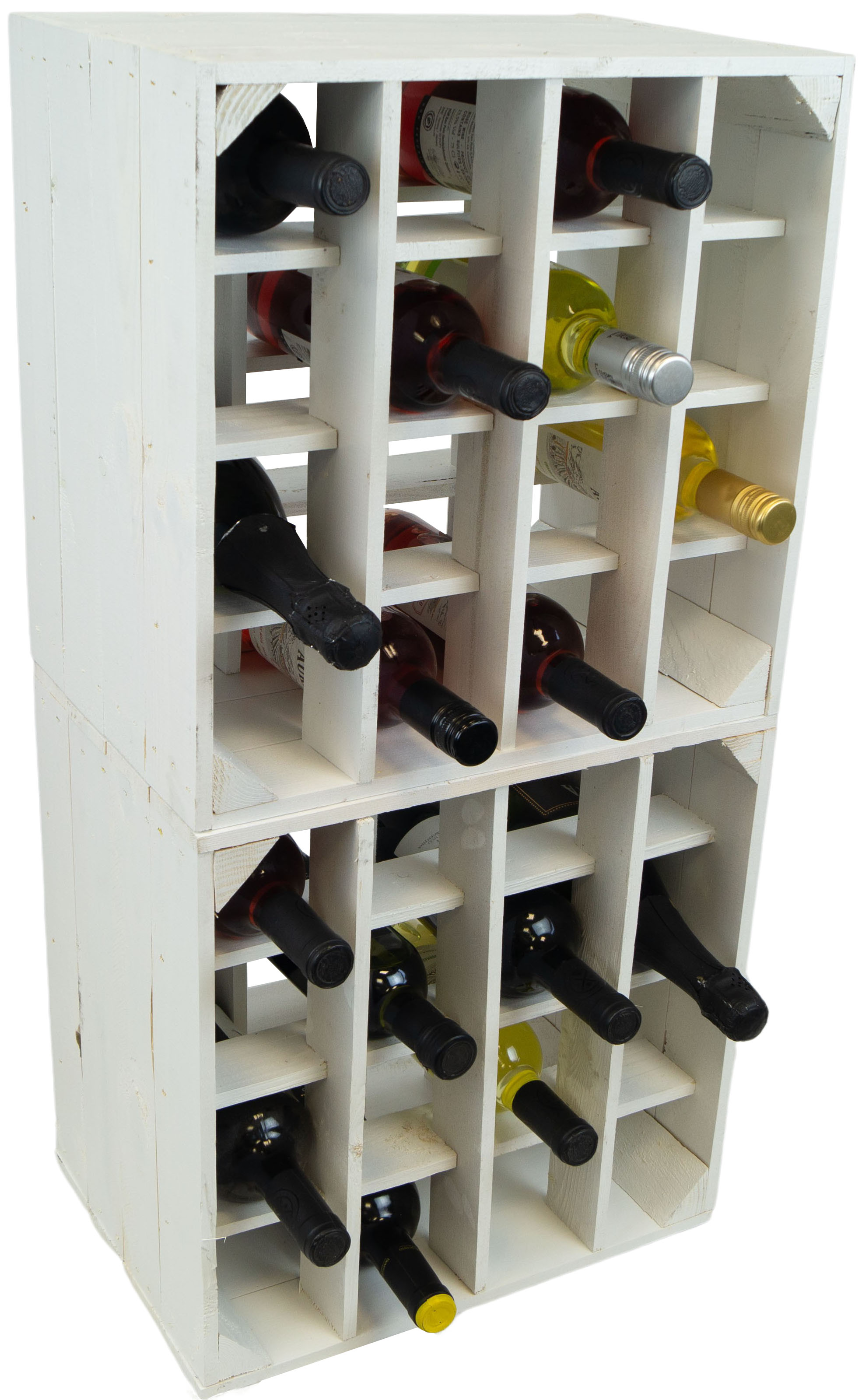 Weinregal "16er" weiss