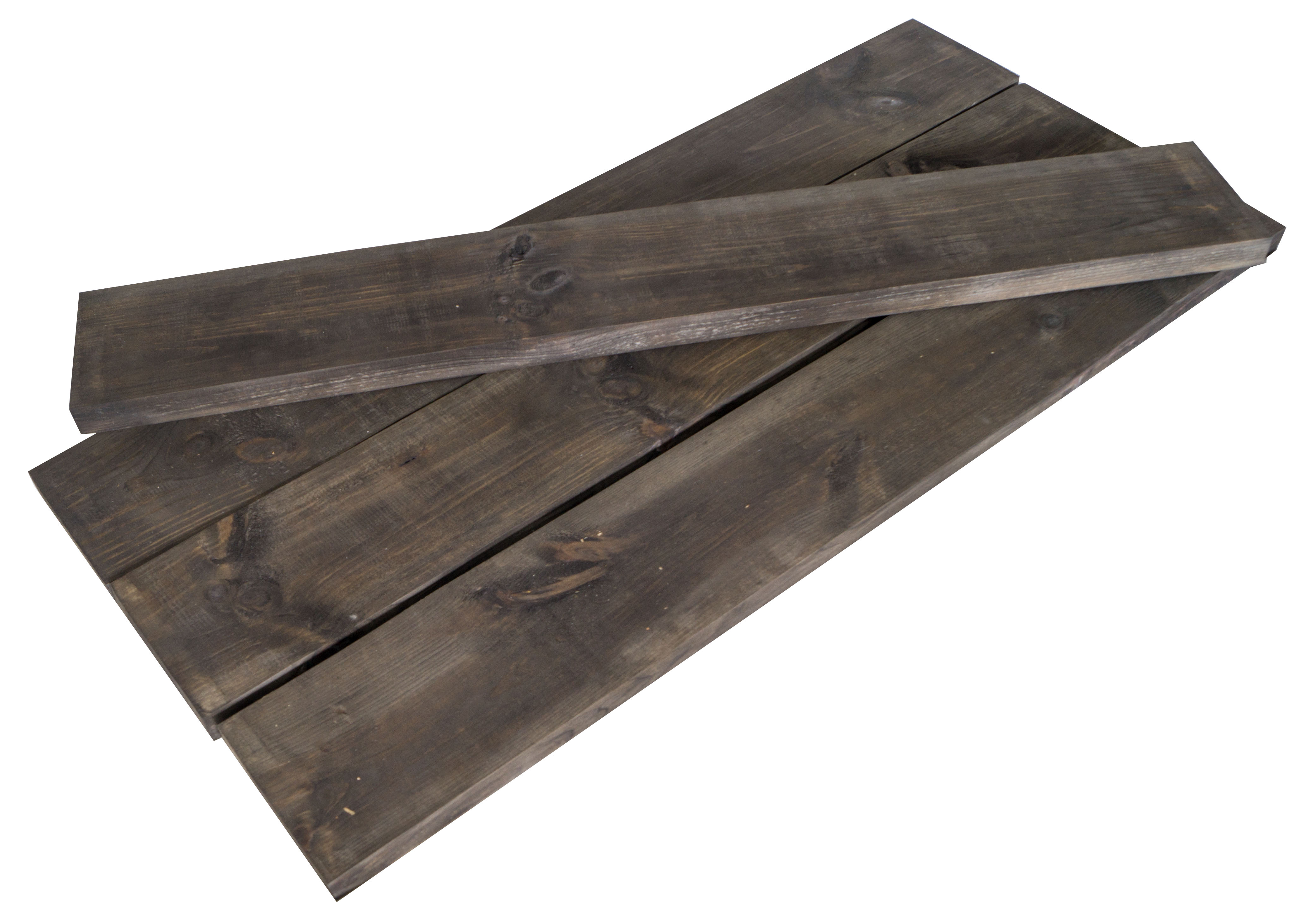 neue grosse Holzplanke schwarz lasiert 100cm x 14,5cm Holzstärke 3cm aus Nadelholz