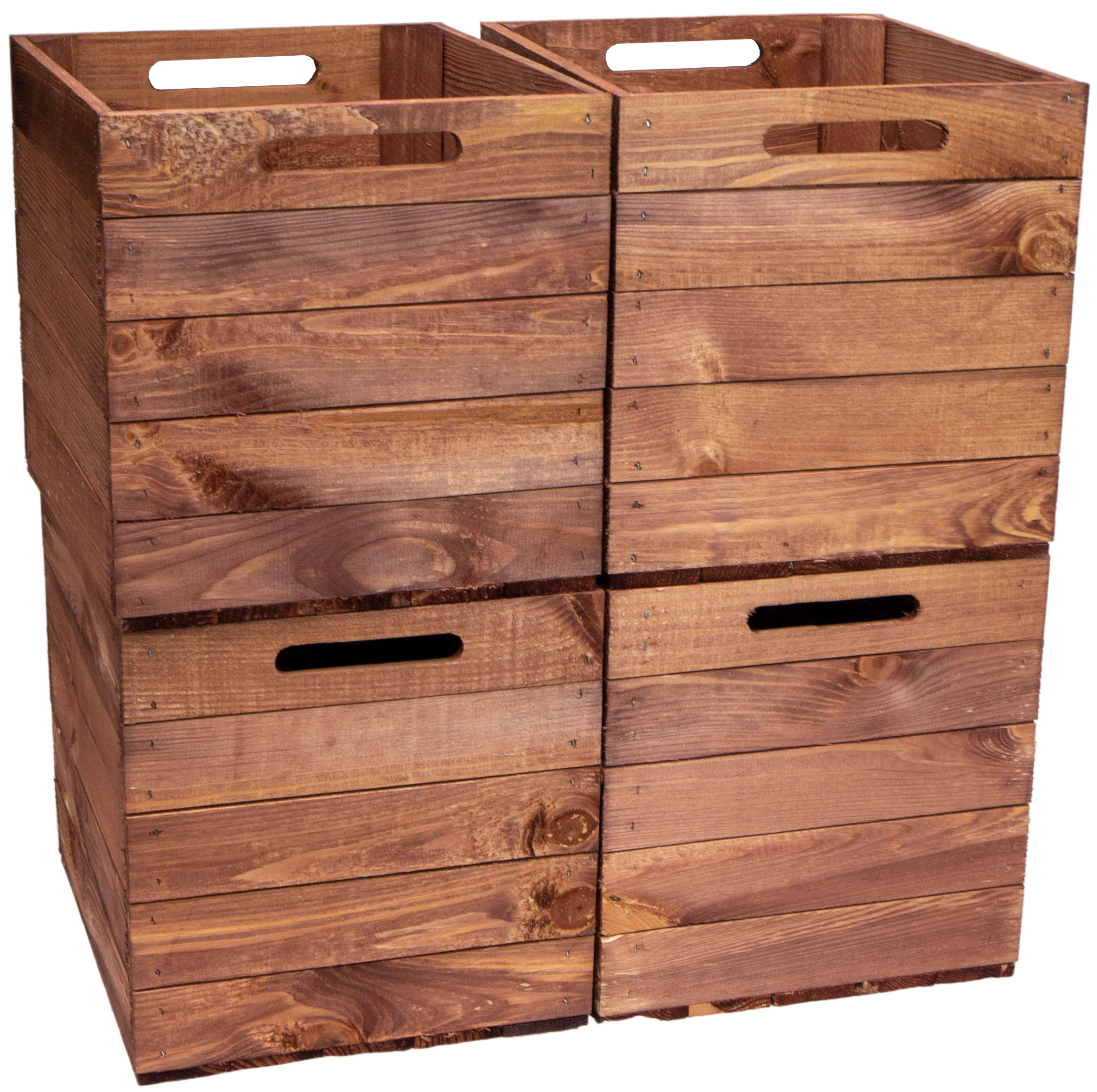 Boîte en bois Vintage Ochre convenant aux étagères Kallax et Expedit