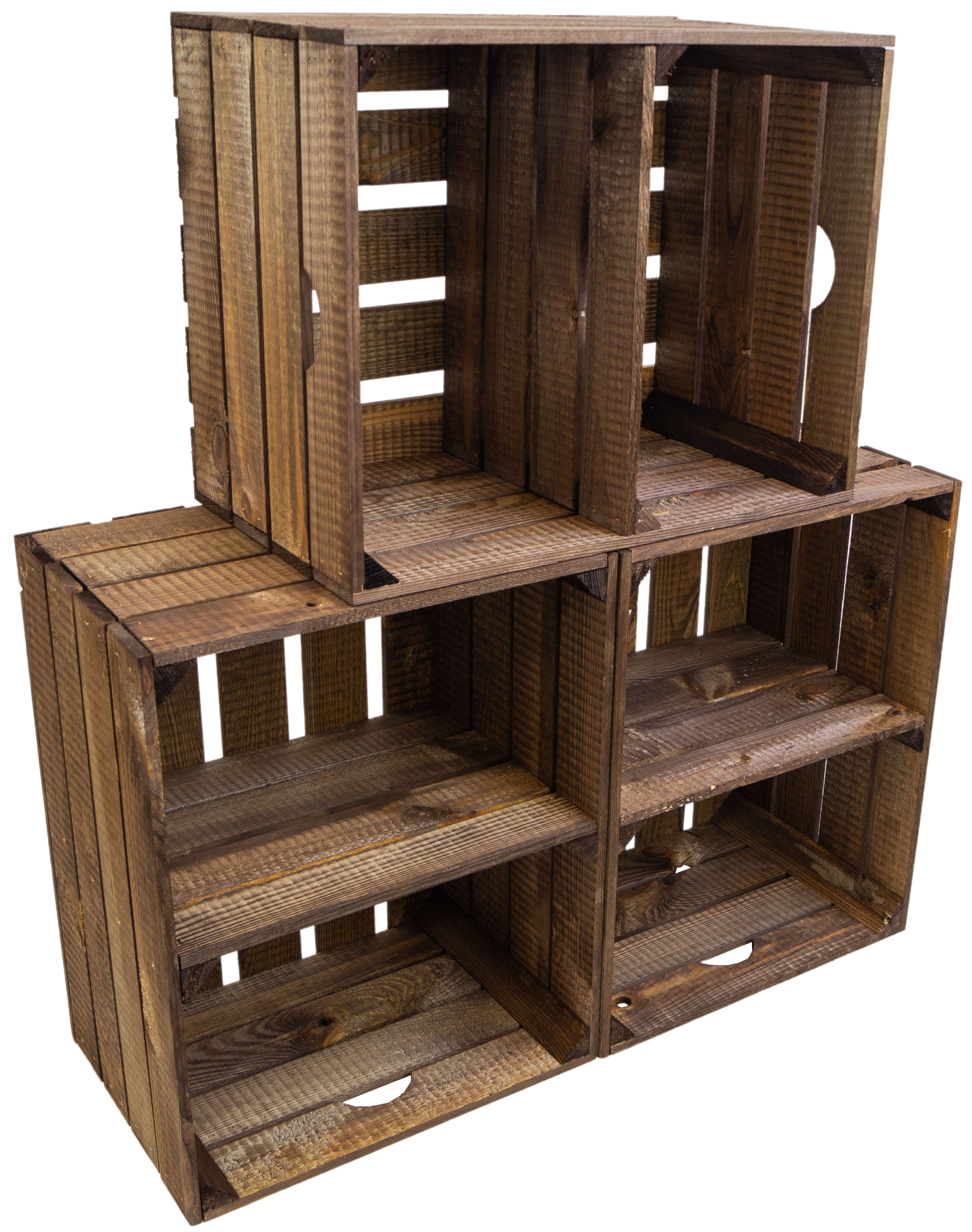 Etagère caisse à fruits, c.t. "Johanna" noir marron
