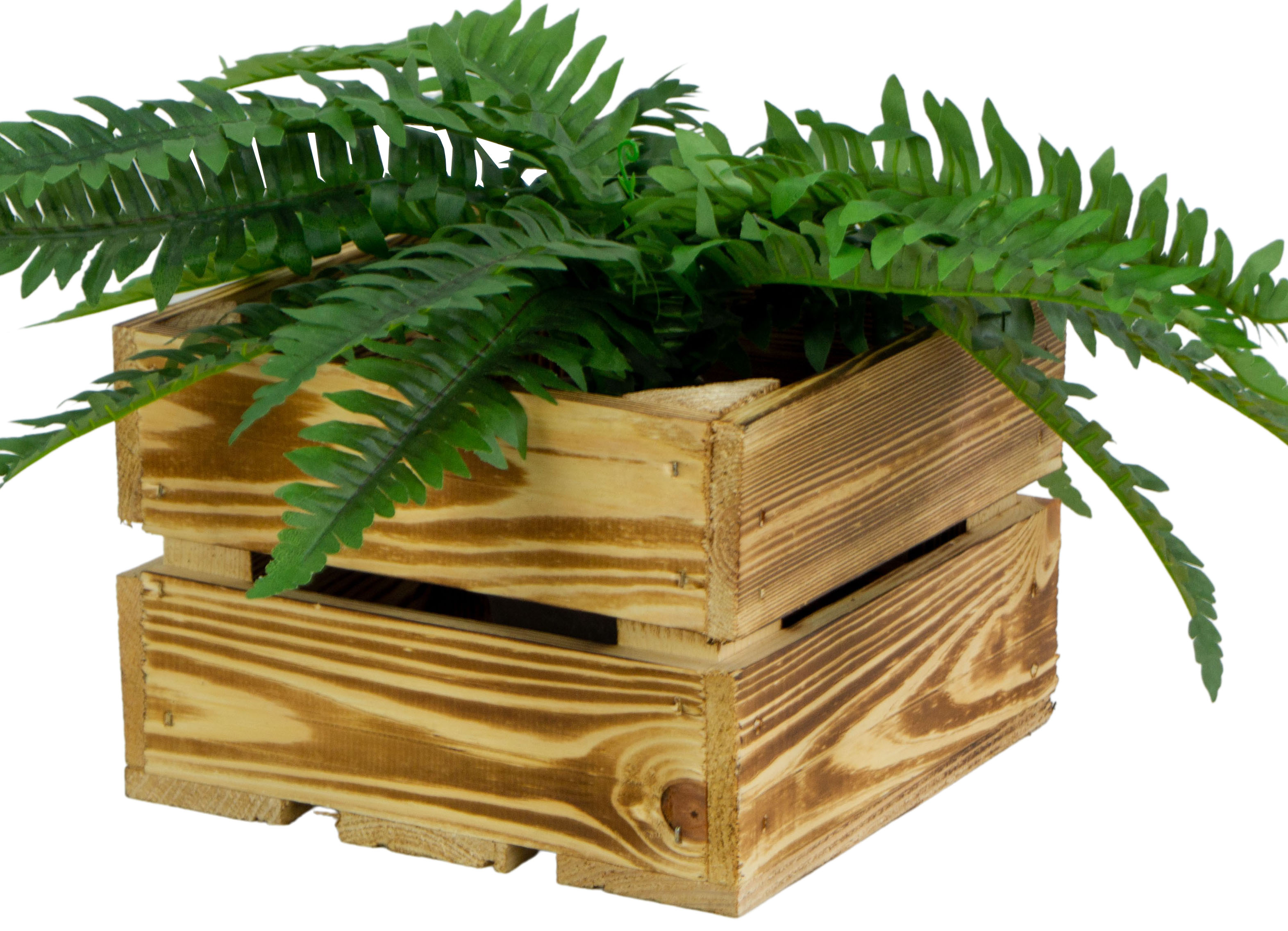 Kleine Holzkiste "Lotta" geflammt