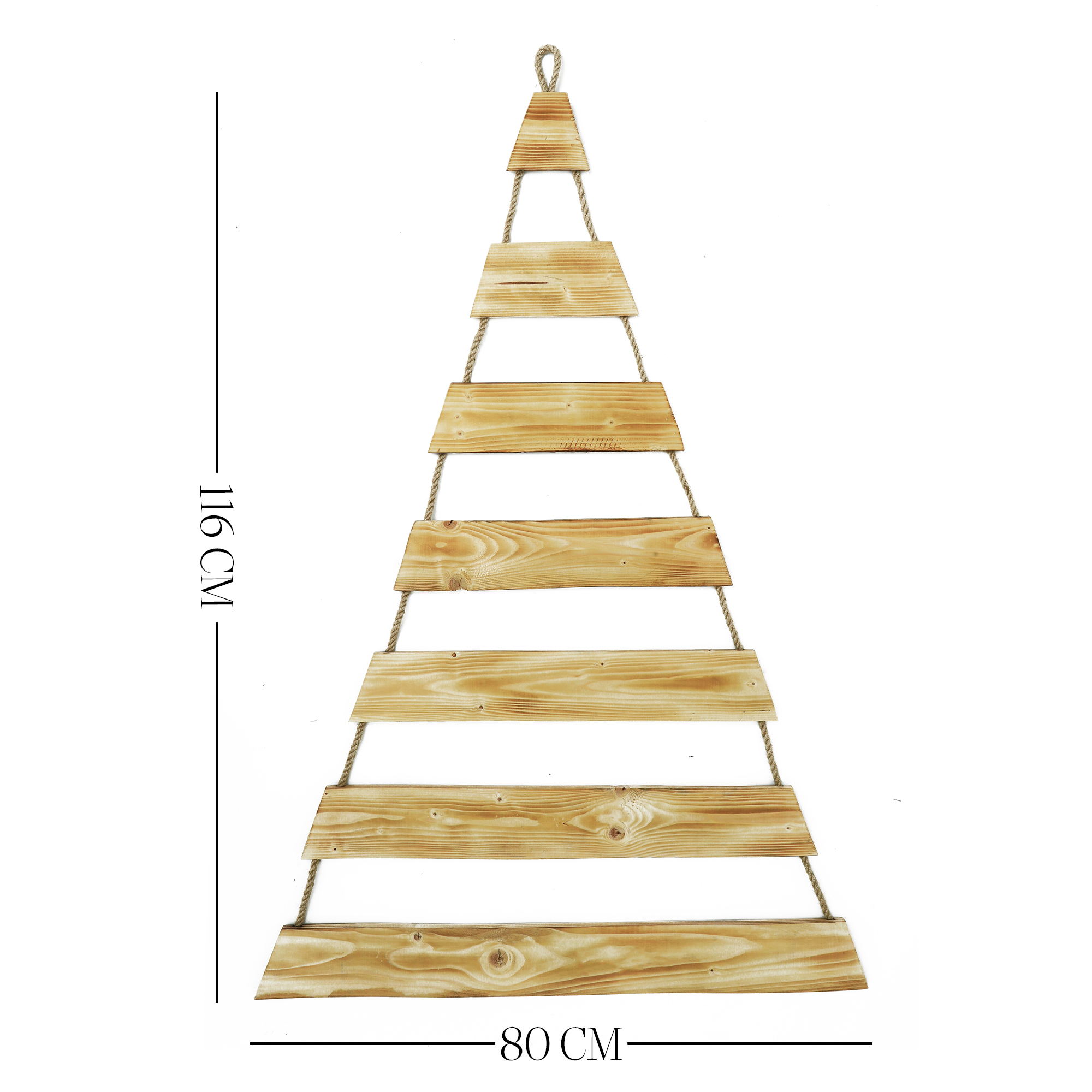 Weihnachtsbaum Adventskalender mit 24 Plätzen in geflammt Deko-Holzleiter in Weihnachtsbaum-Form zum Aufhängen Tannenbaum Leiter