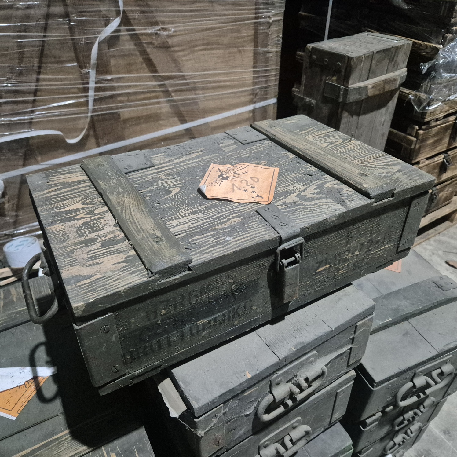 Munitionskiste F-1 B WARE Aufbewahrungskiste Militärkiste Munitionsbox  Holzbox
