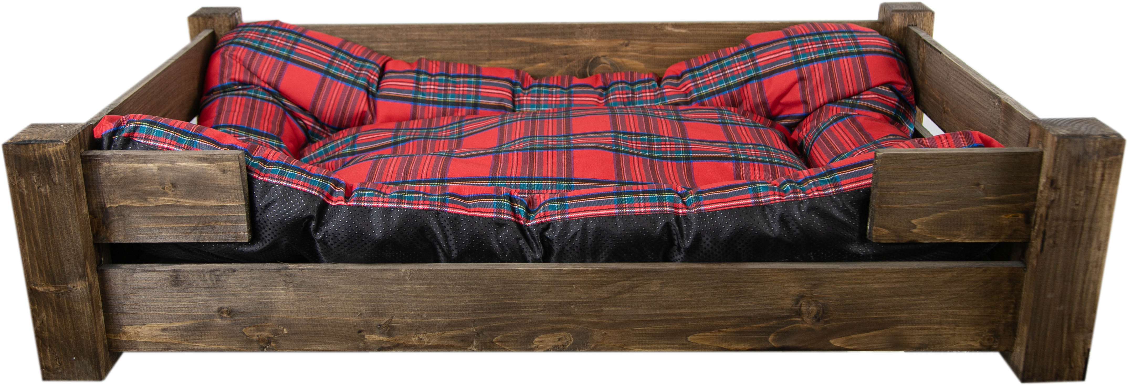 Hundebett Winston XXL Palsiander  mit Füssen  mit Kissen grau 100x60x25cm