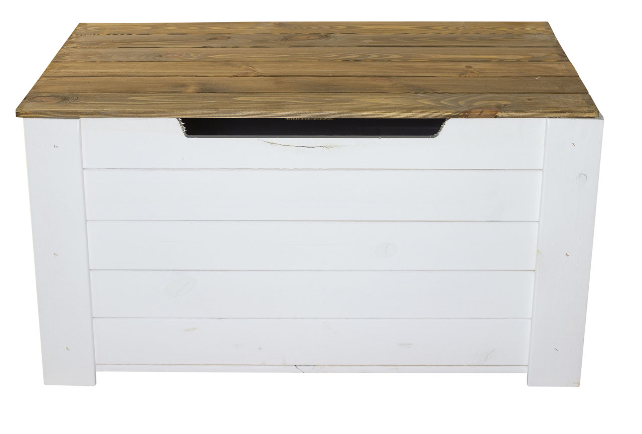 Holztruhe Pascale mit Deckel Aufdruck "Champagne"