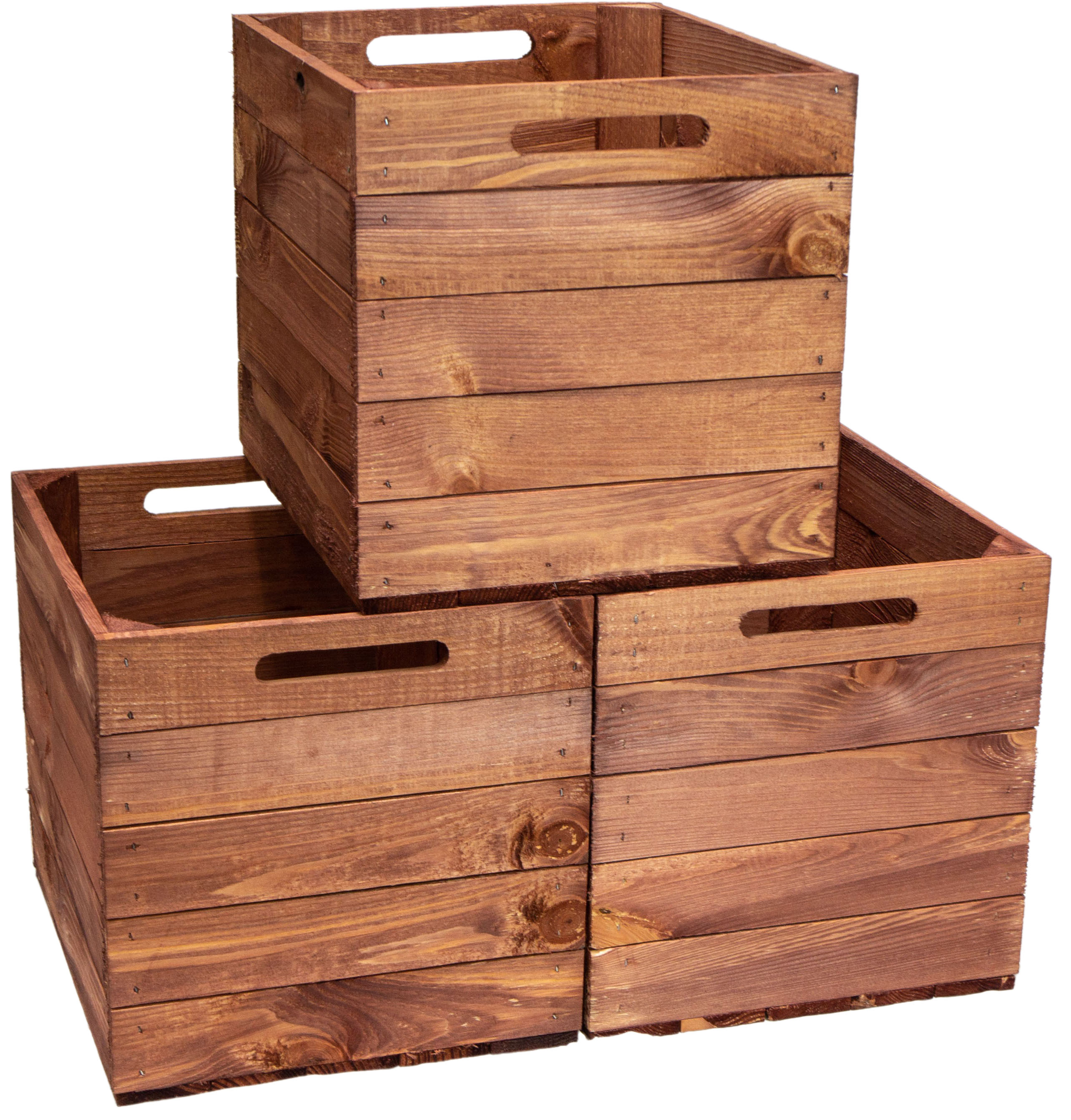 Boîte en bois Vintage Ochre convenant aux étagères Kallax et Expedit
