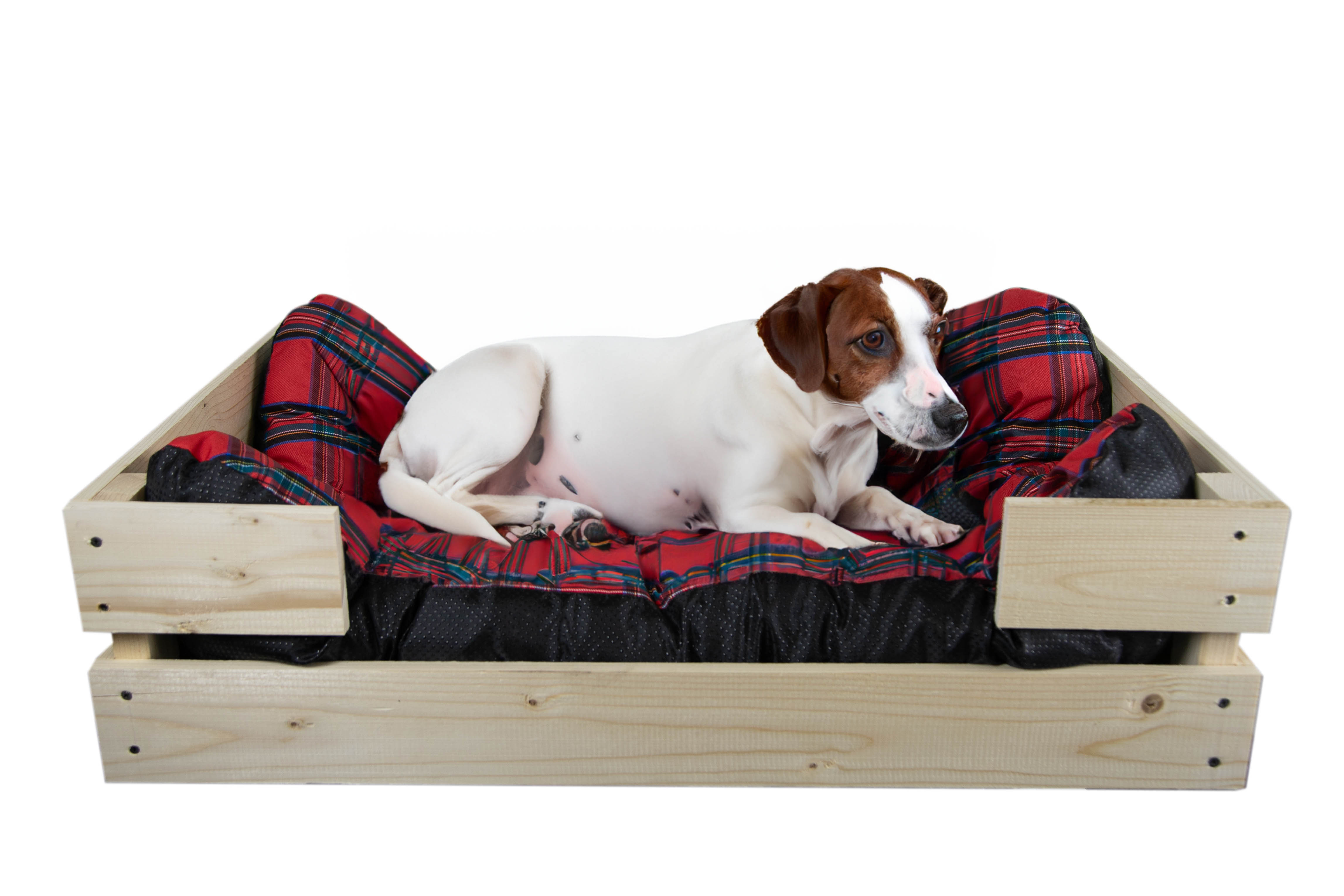 Hundebett Rocky Natur optional mit Kissen 80x50x21cm