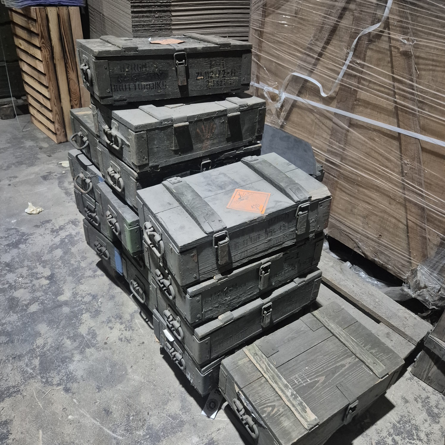 Transportkiste F-1 B WARE Aufbewahrungskiste Militärkiste Munitionsbox Holzbox