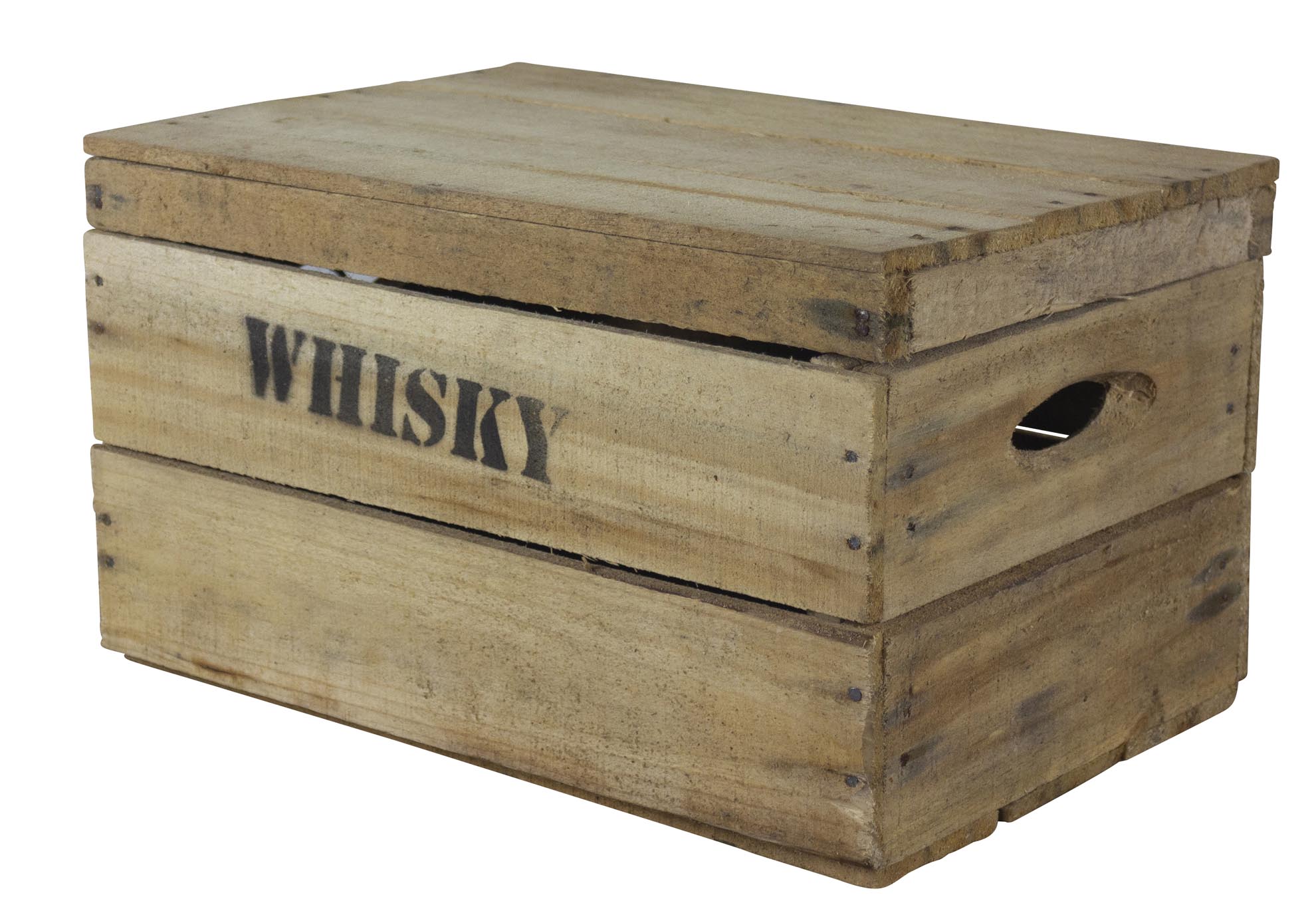 alte Holztruhe Whisky mt Deckel in verschiedenen Grössen