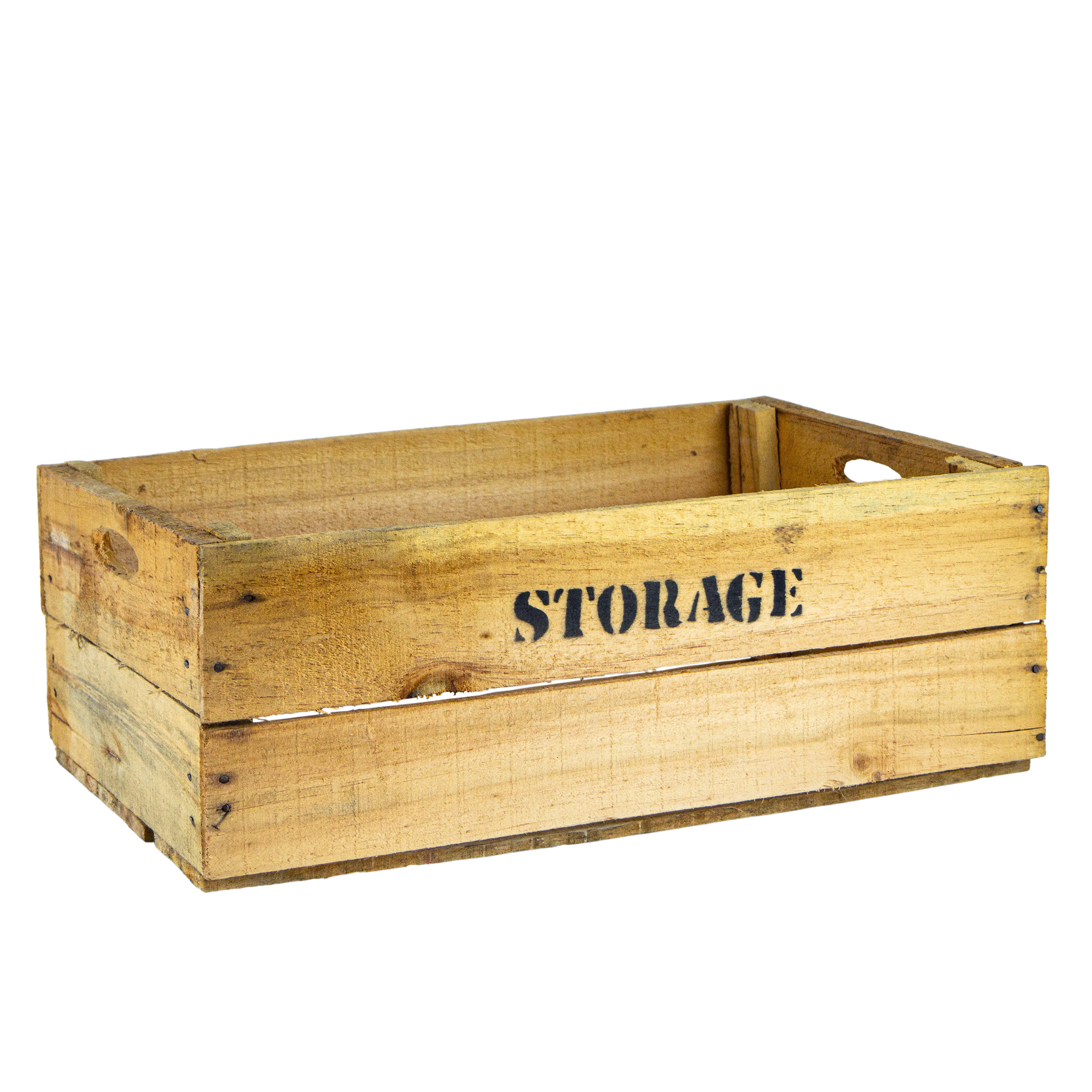 alte Holzkiste Number in verschiedenen Grössen Stockage xl 48,5x30x17,50cm