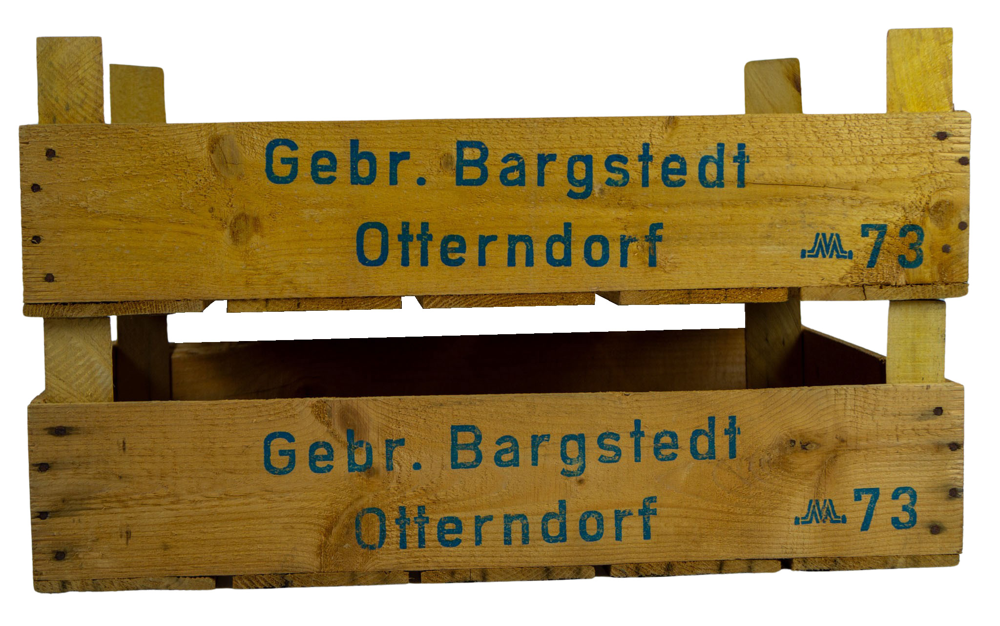 4er Set Helle Kirschsteige 54x42x16cm Holzsteige Holzkiste Vintage Obstschale