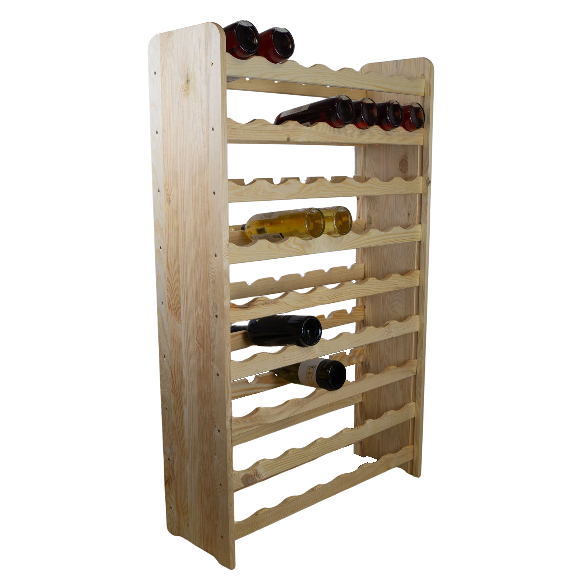 Großes Weinregal Aufbaubar in Natur