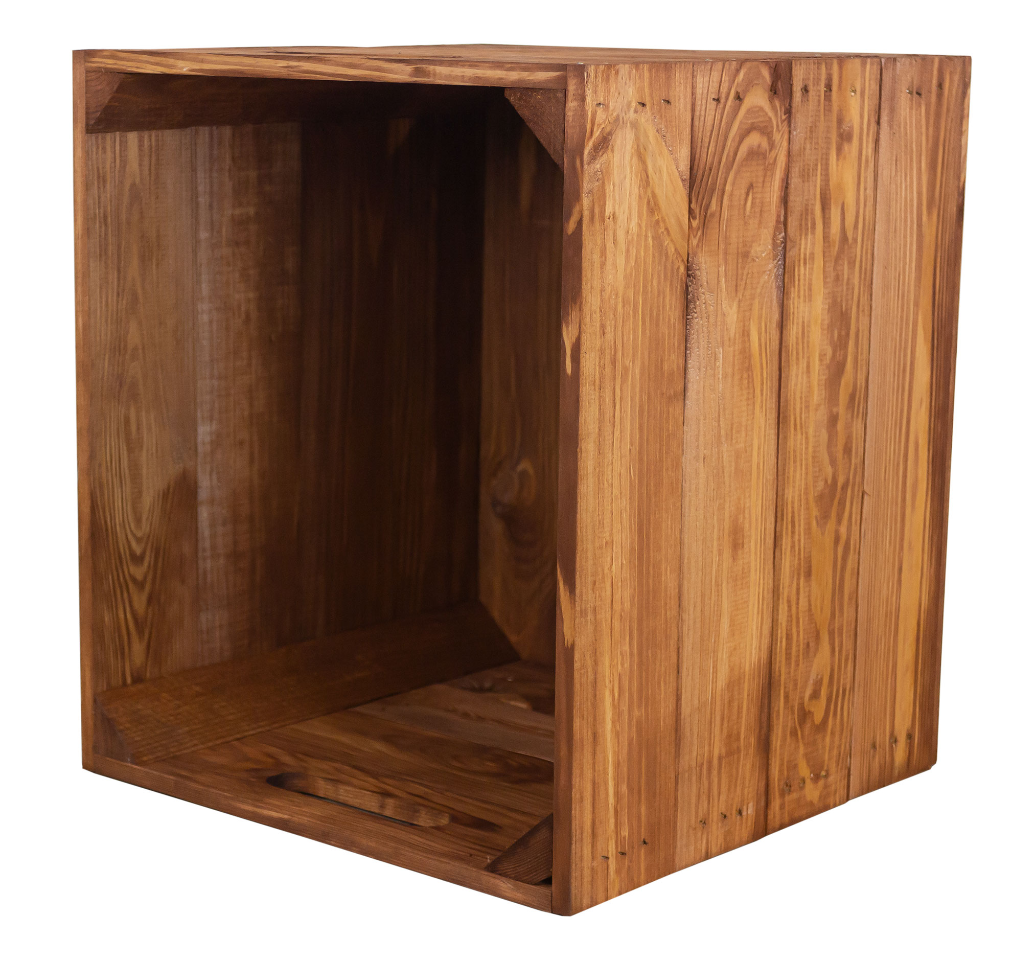 Boîte en bois Vintage Ochre convenant aux étagères Kallax et Expedit