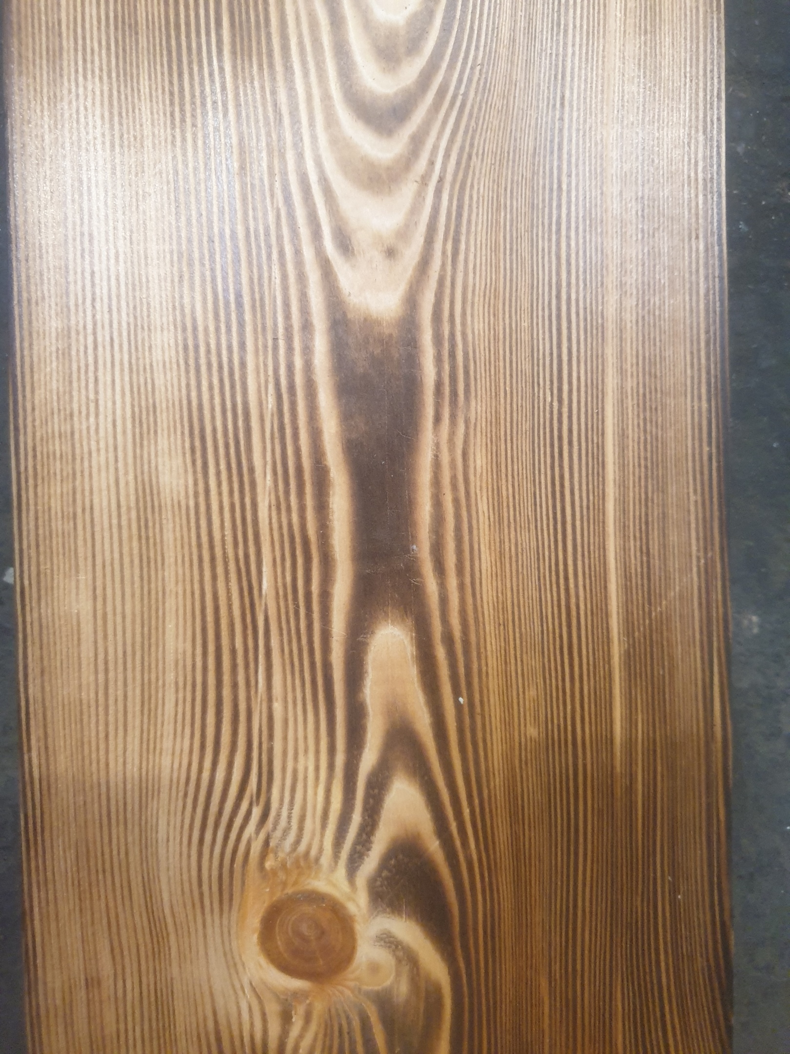 Grand Planche de Bois Flambé 100cmx14, 5cm Holzstärke 3cm En Bois de Résineux