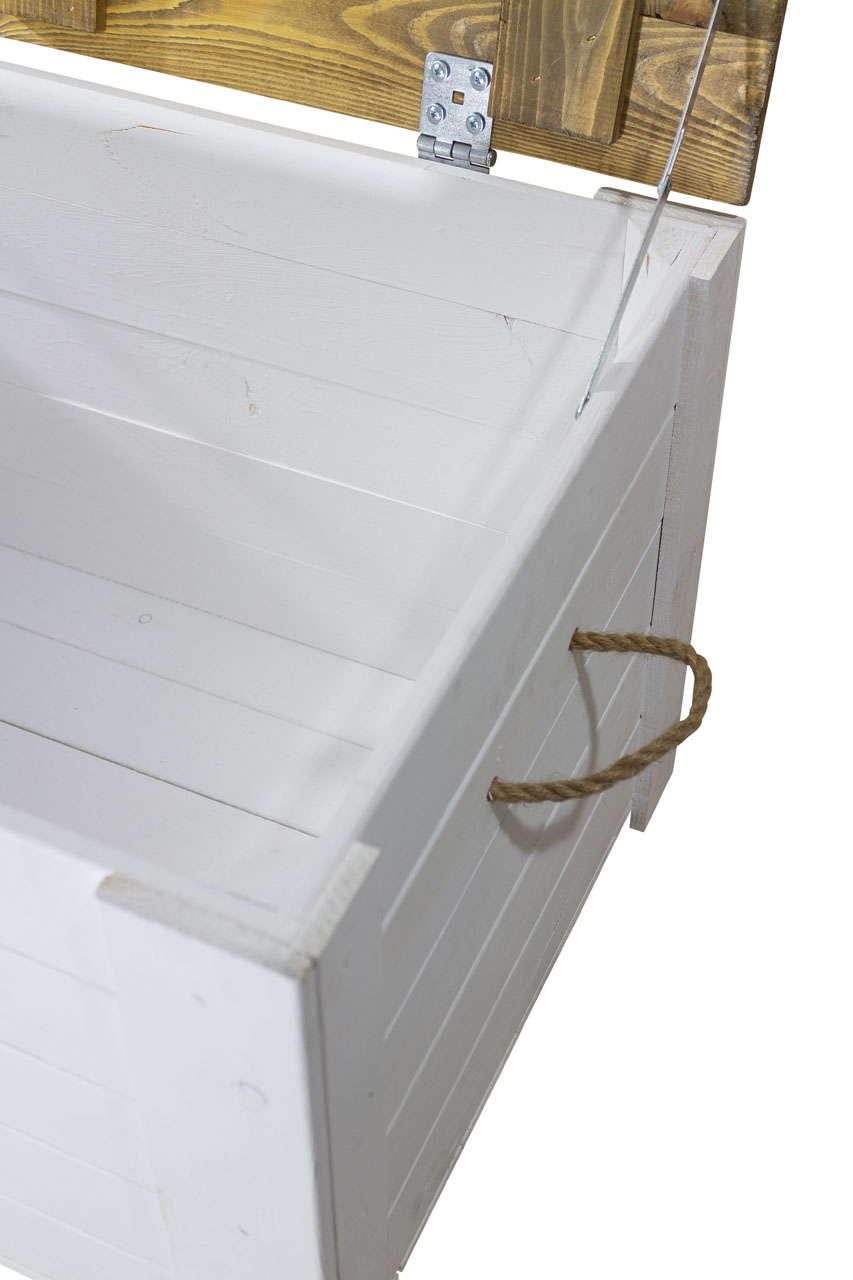 Holztruhe Pascale mit Deckel Aufdruck "Champagne"