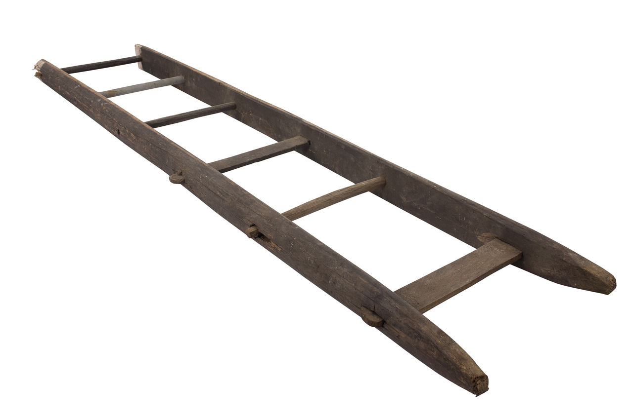 Historische Altländer Holzleiter 165cm Original vom Bauernhof