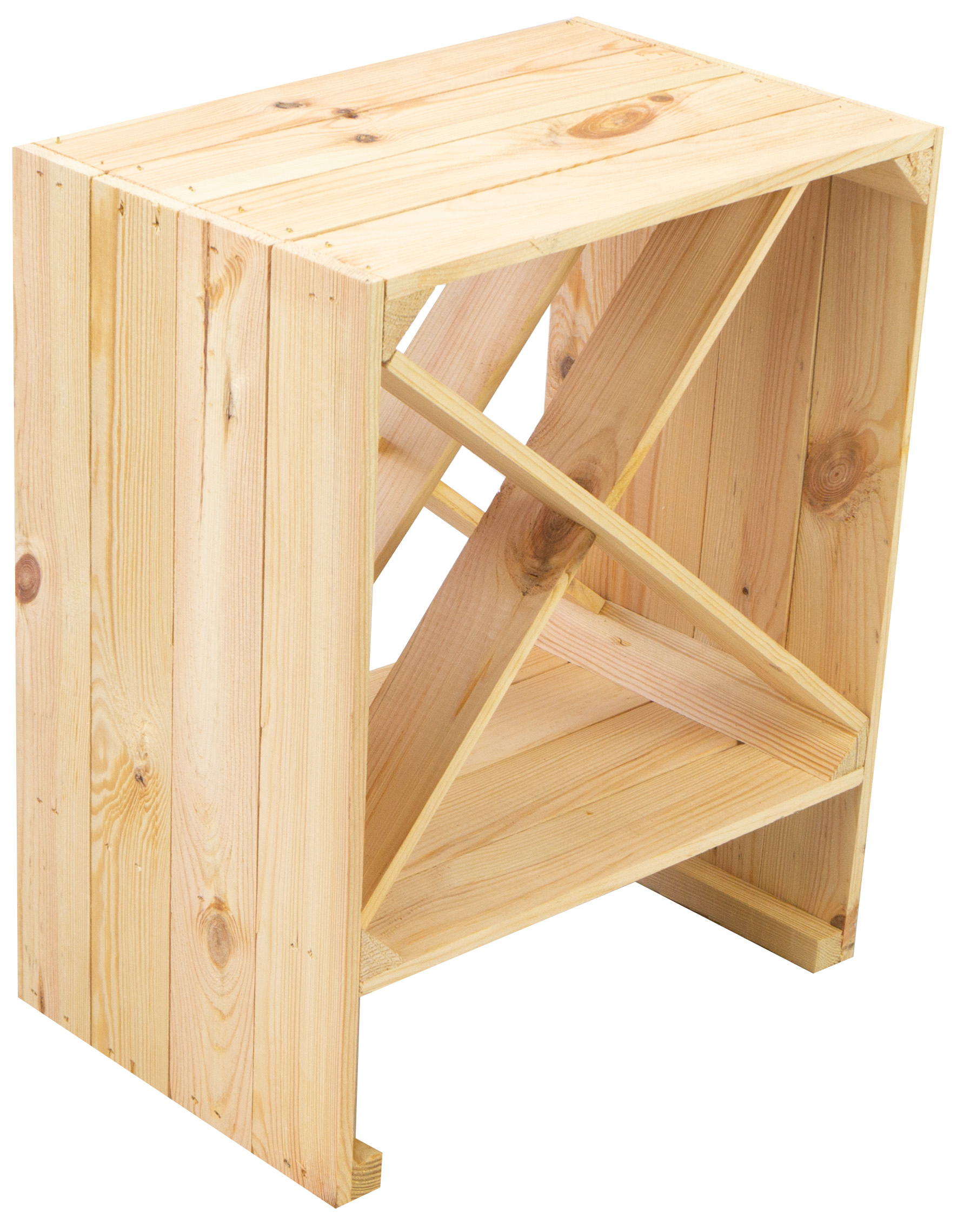 Étagère à Vin " X " Nature Armoire A Vin Weinablage Boîte Boîte en Bois
