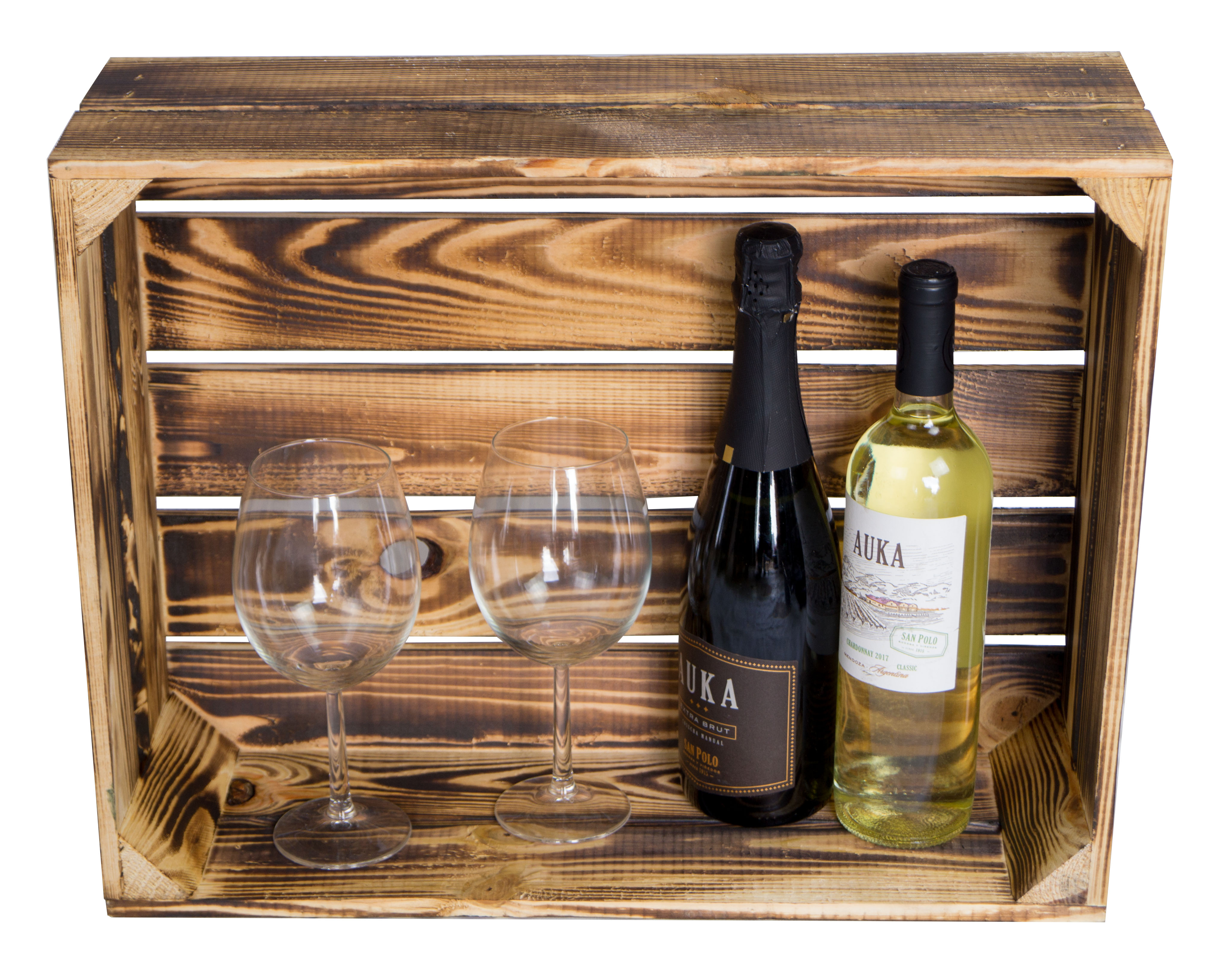 flache Obstkiste "Wilma ohne" flambiert