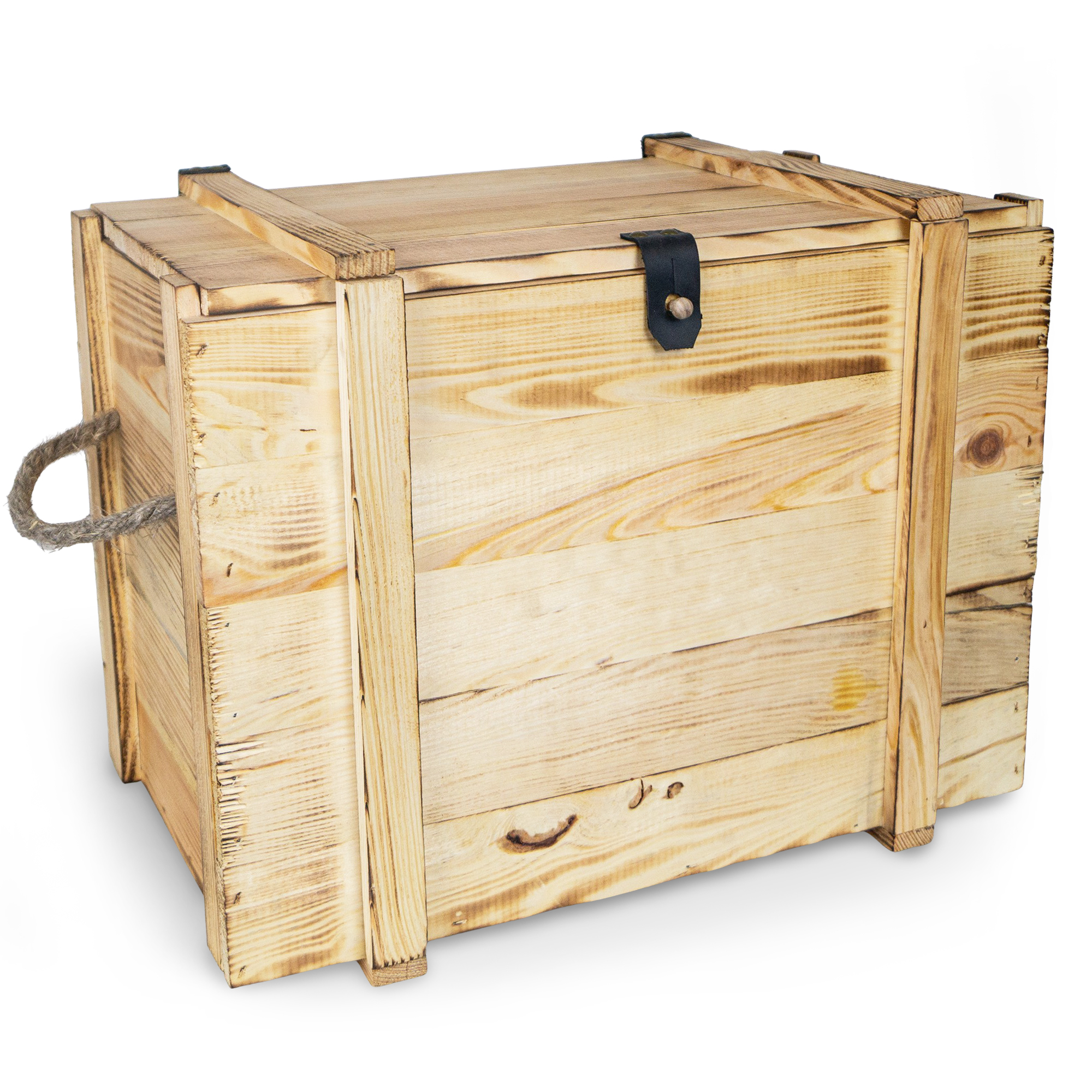 Weinkisten 12er geflammt inkl. Holzwolle