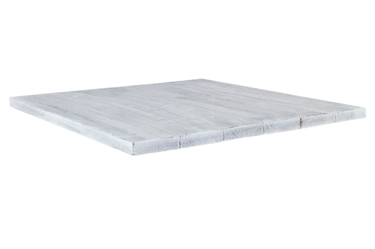 Tischplatte Shabby weiss 85x85cm