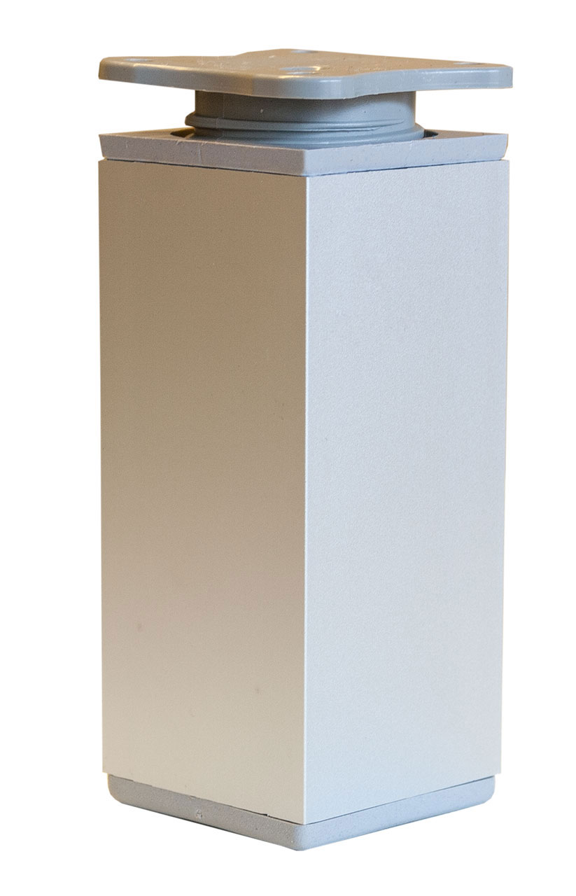 Tischbein eckig in silber (10-11,5cm)