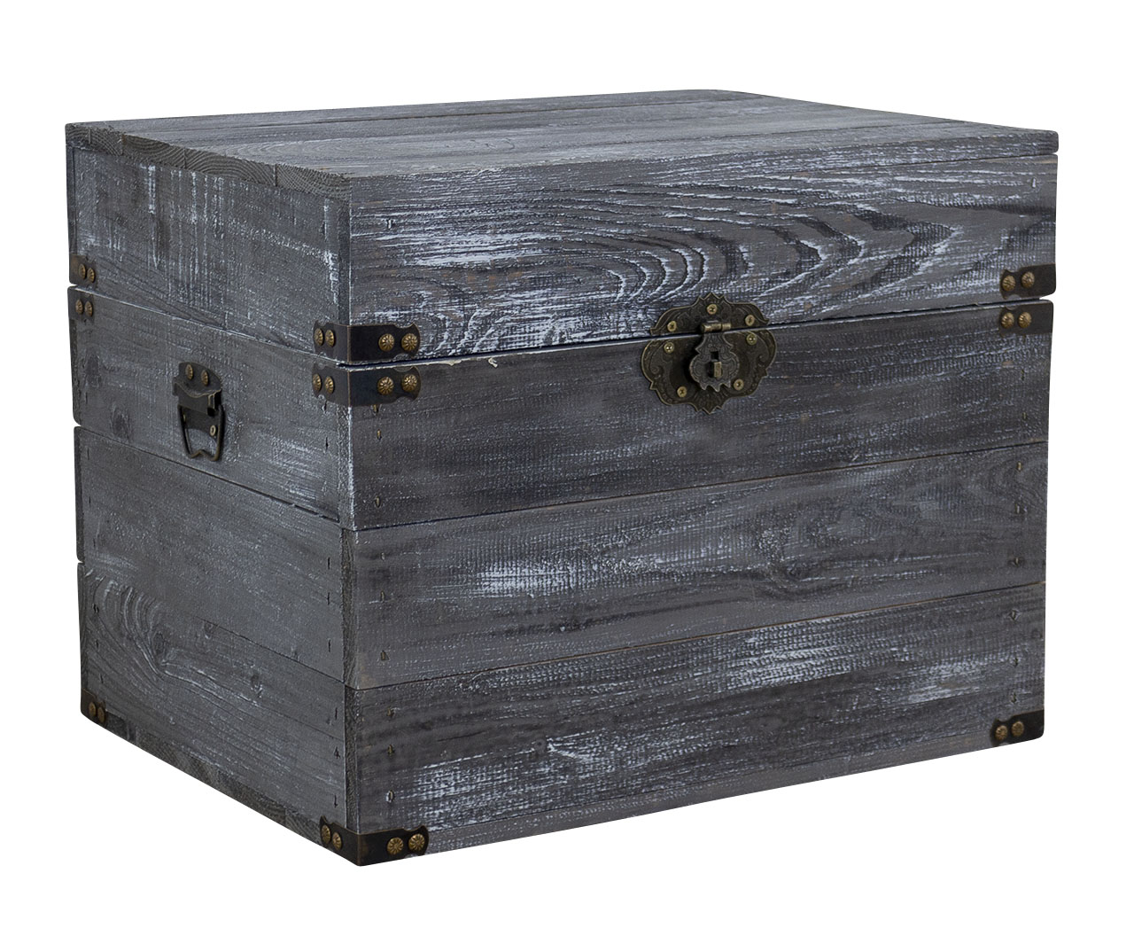 Holztruhe Elsa schwarz shabby