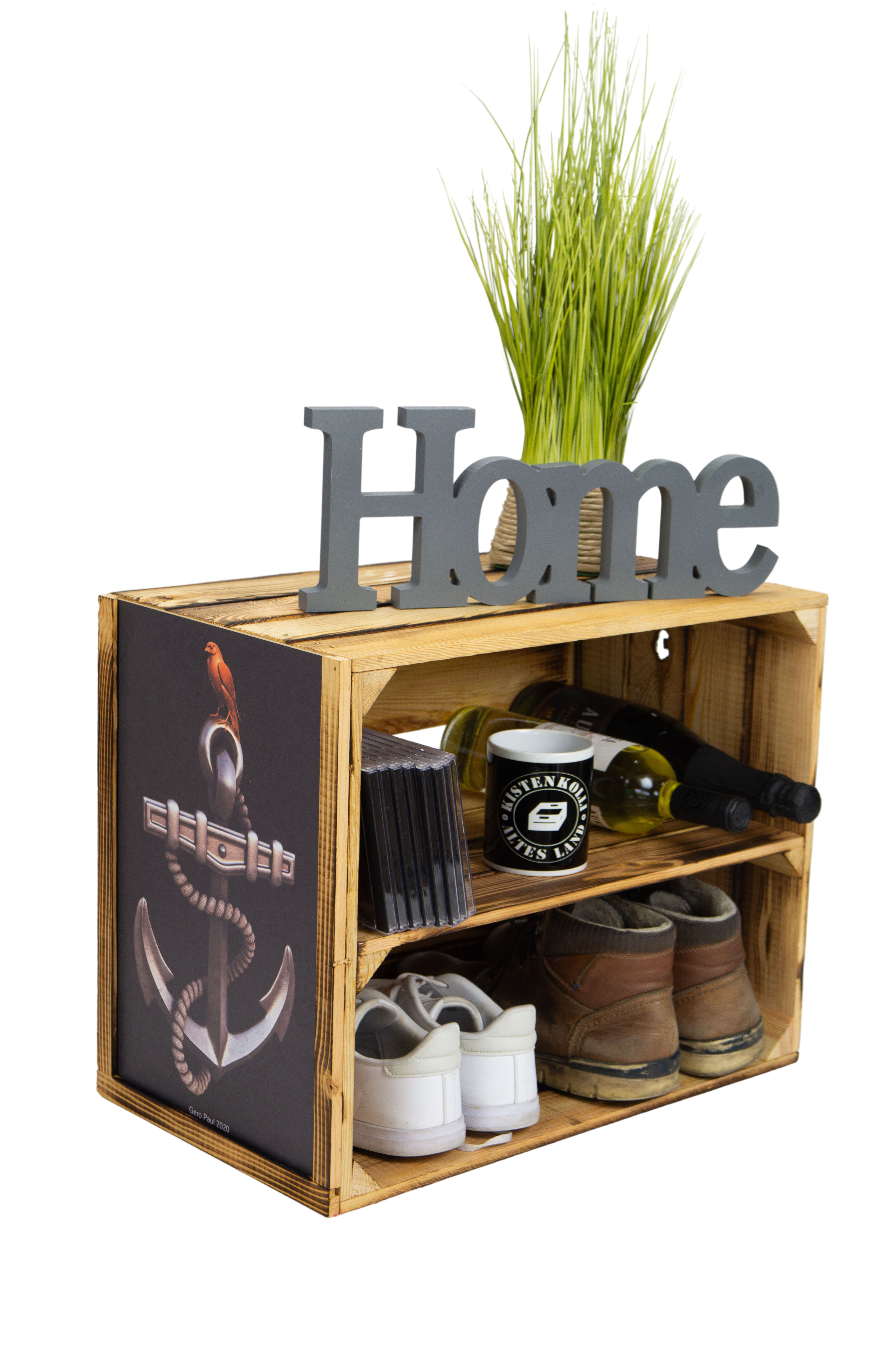 Obstkistenregal Johanna geflammt längs plus Anchor Bird