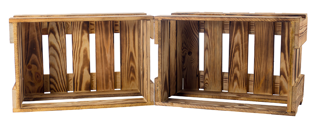 Neue Weinkisten flambiert ca 46x30,5x24cm Obstkiste Holzkiste Regalkiste Weinlagerung Weinregal